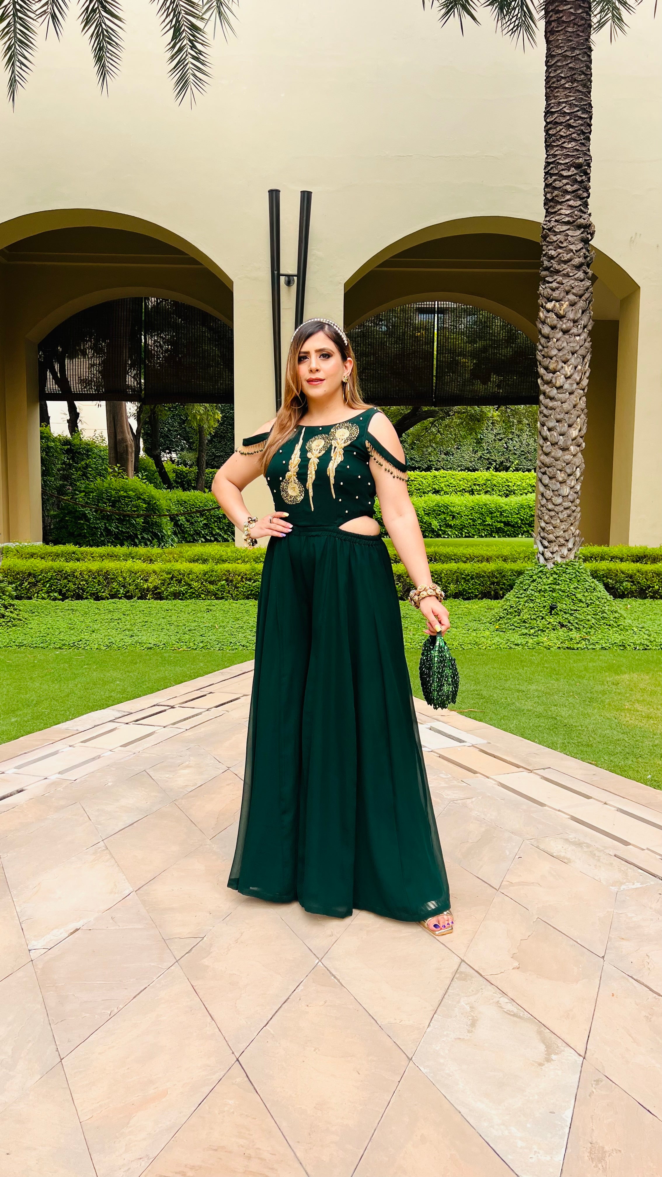 Green Dandelion Ethnic Jumpsuit