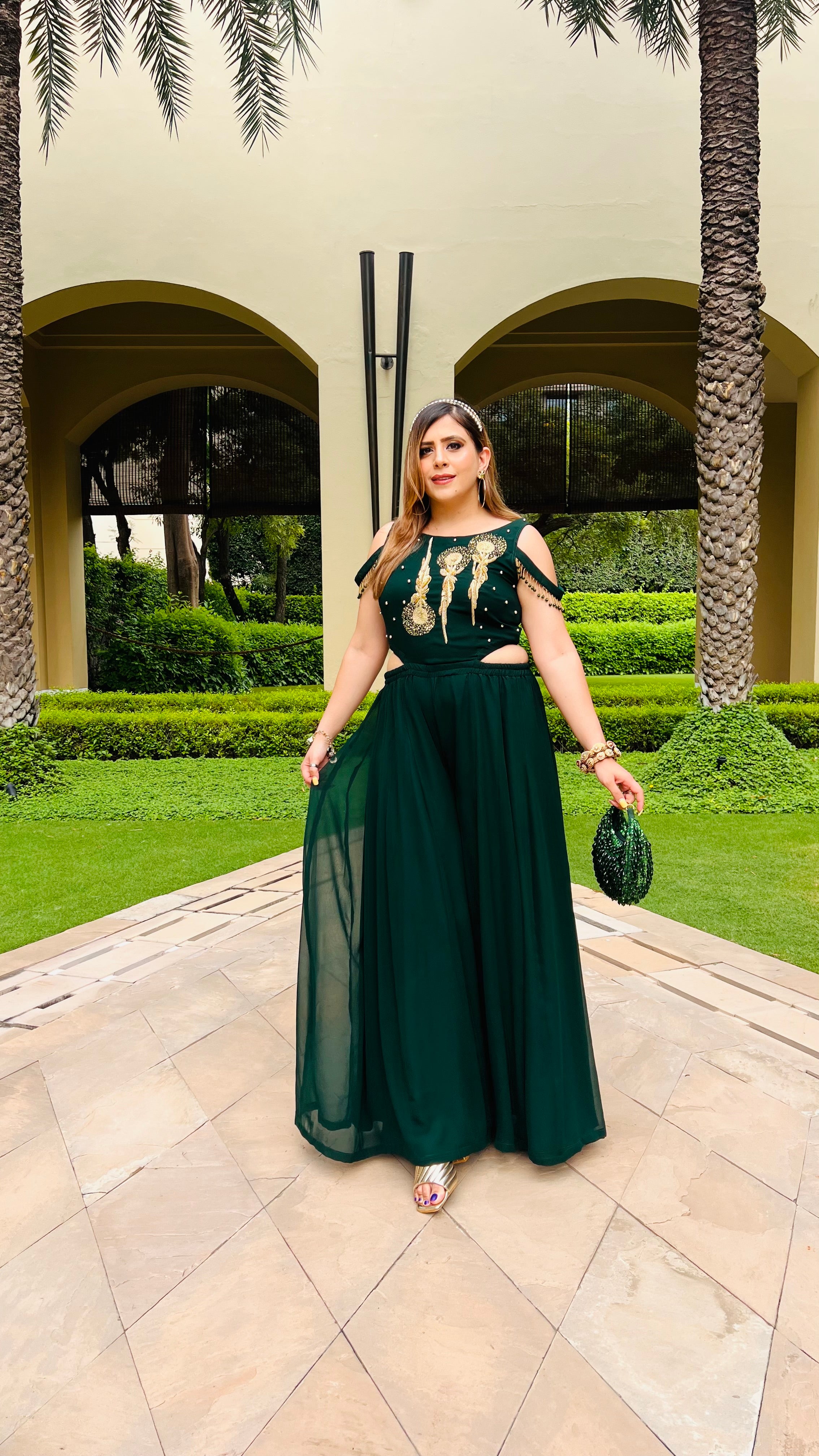 Green Dandelion Ethnic Jumpsuit