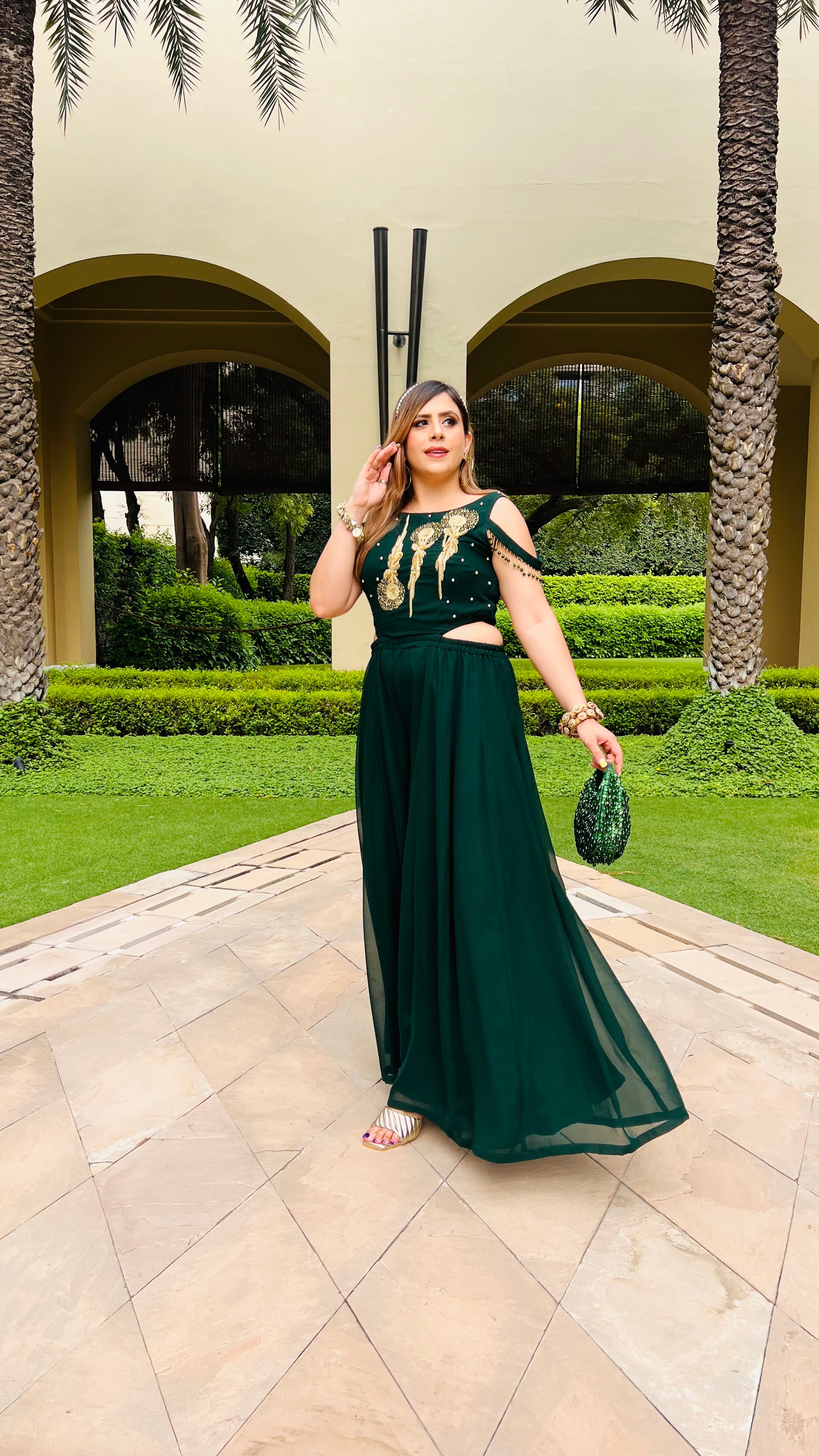 Green Dandelion Ethnic Jumpsuit