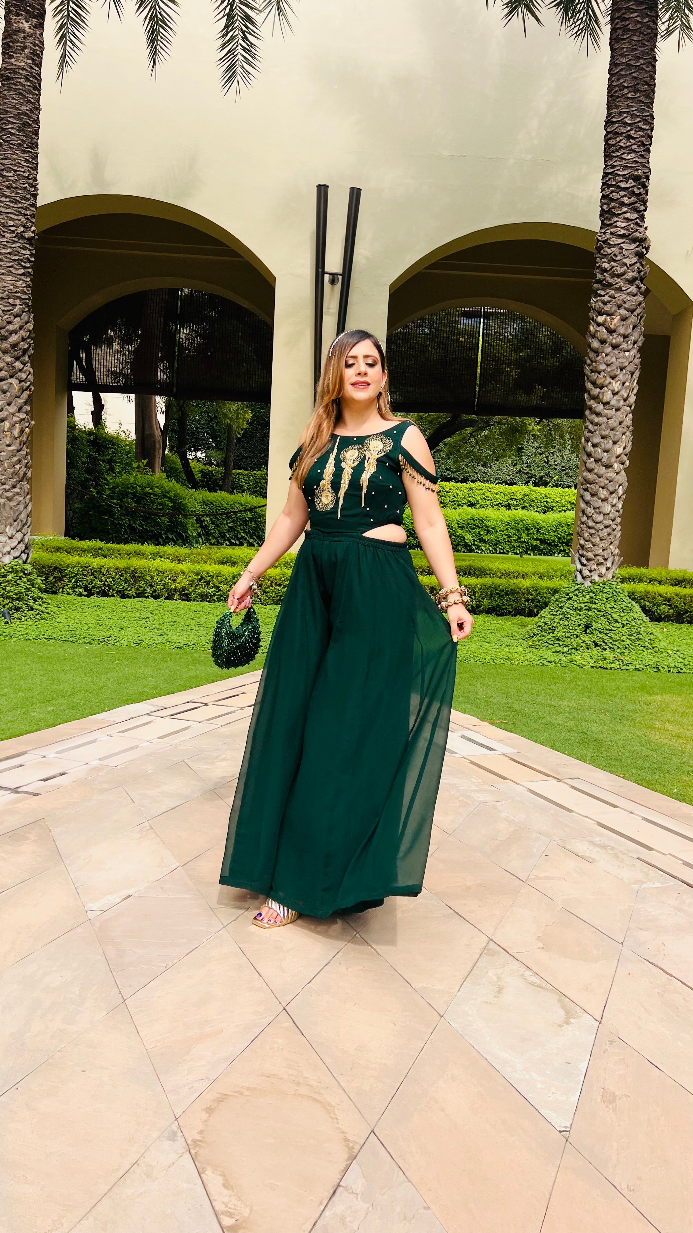 Green Dandelion Ethnic Jumpsuit