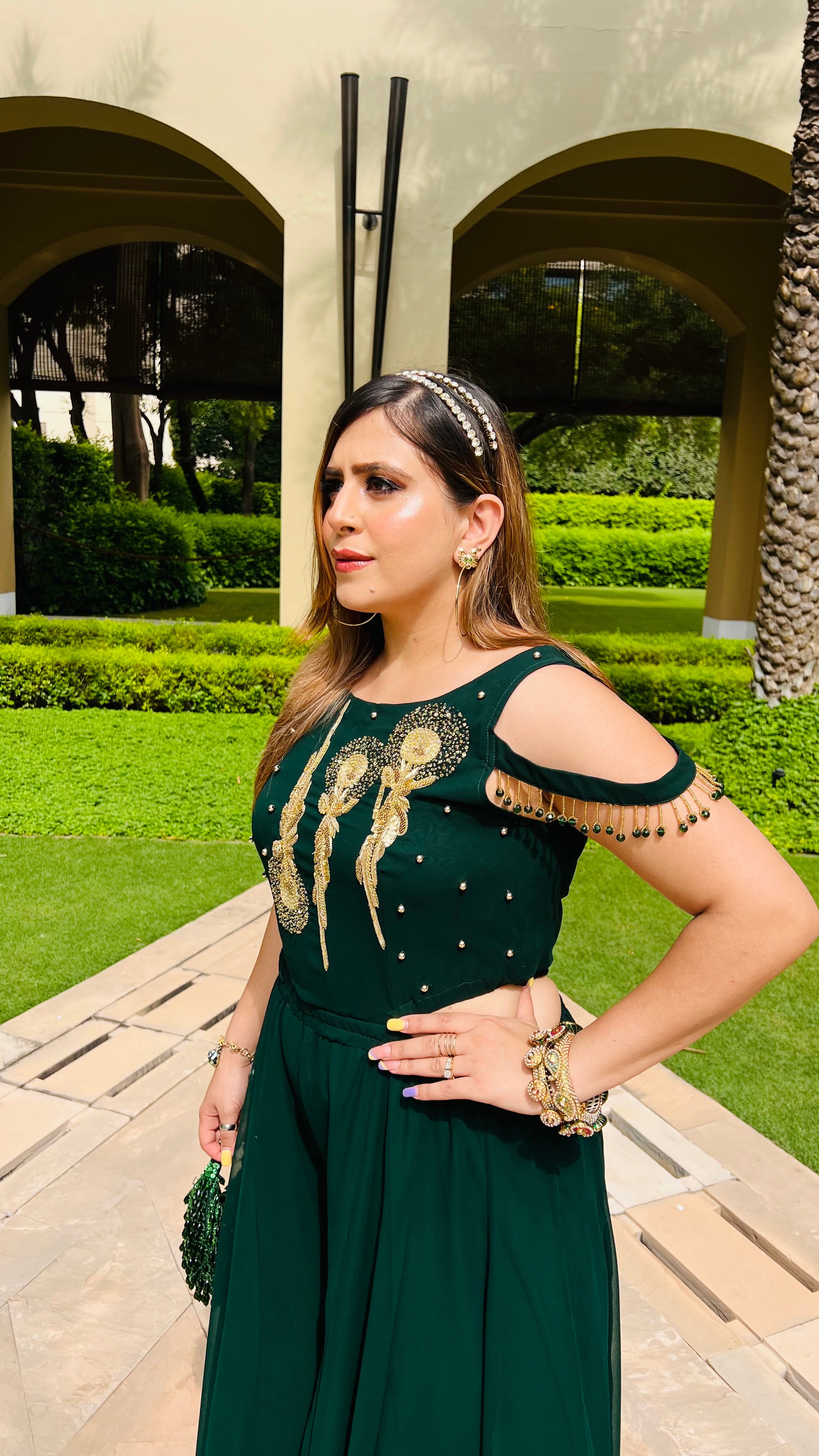 Green Dandelion Ethnic Jumpsuit