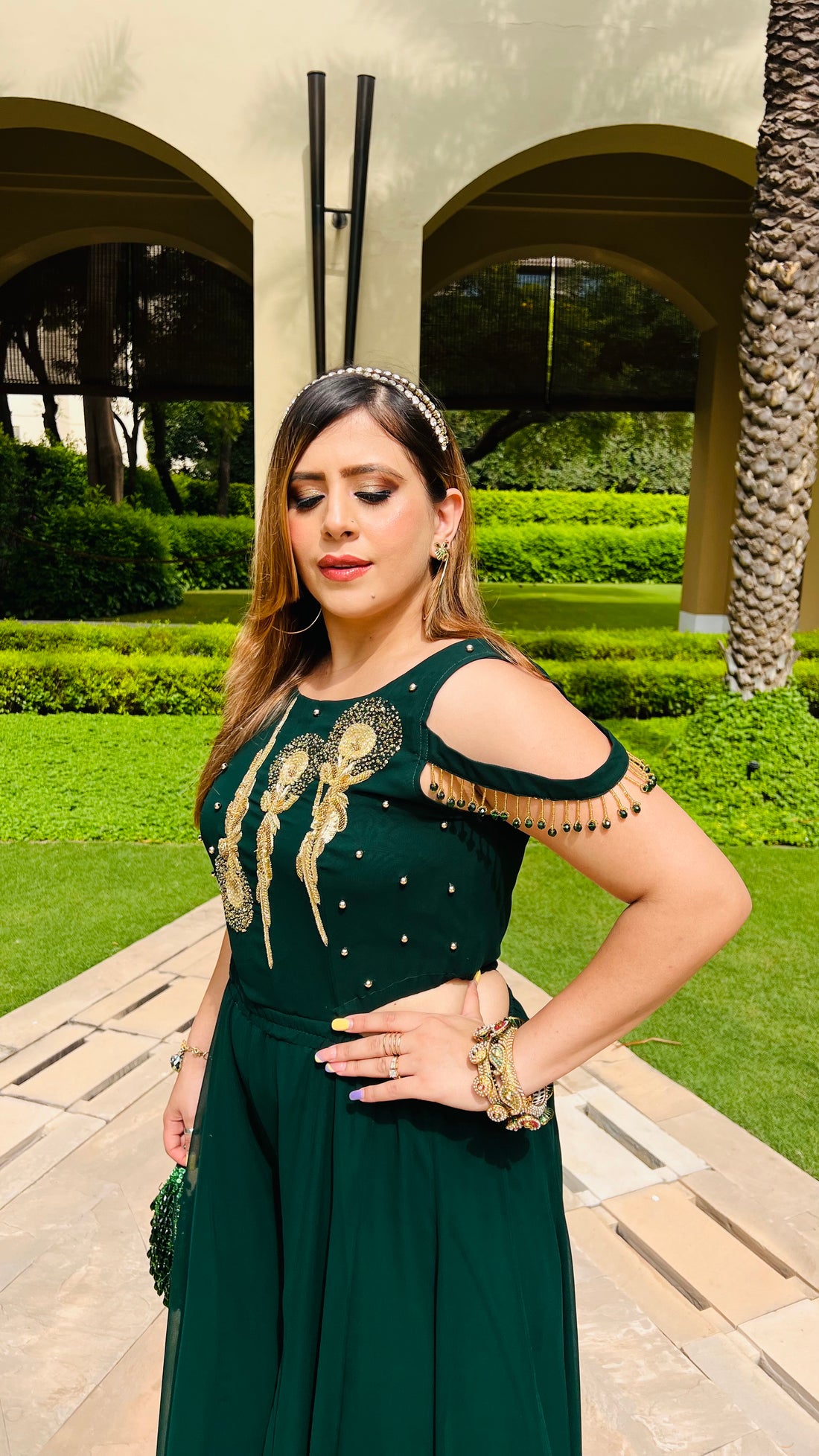 Green Dandelion Ethnic Jumpsuit