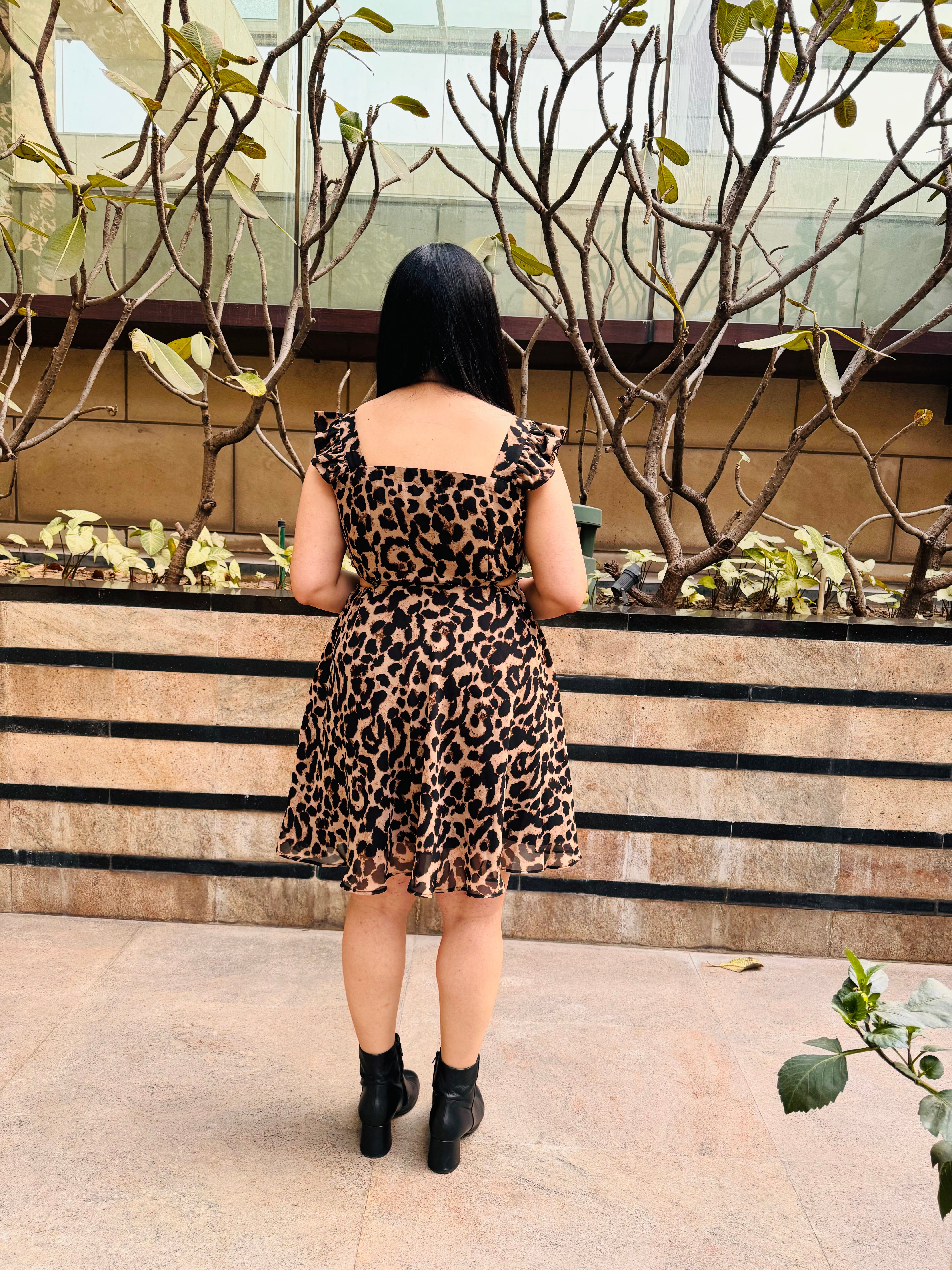 Brown Cheetah Dress