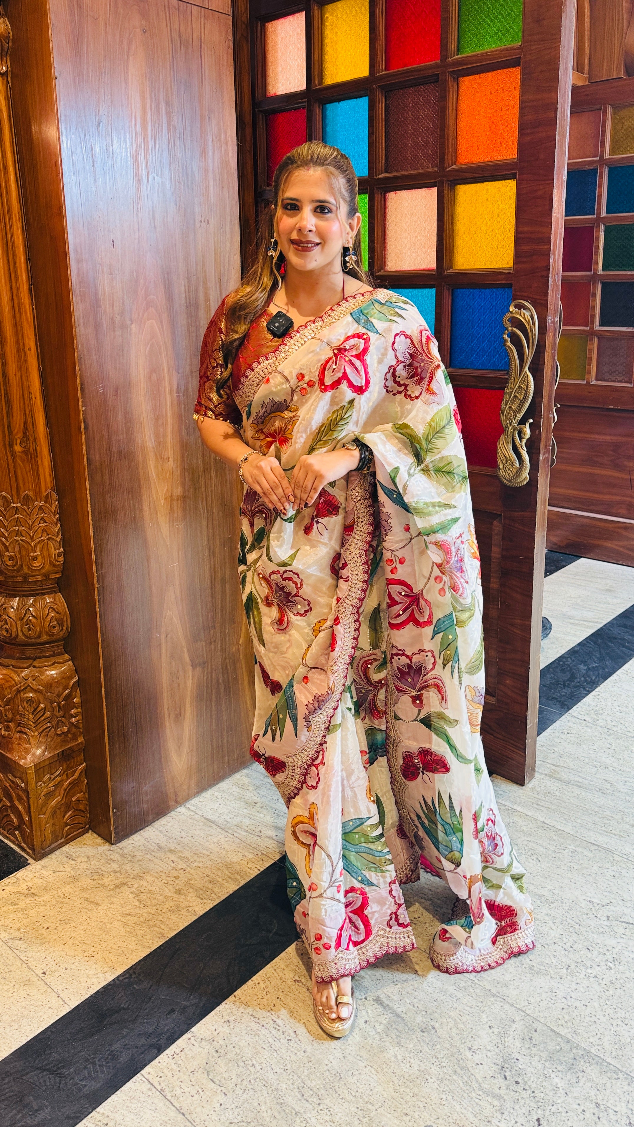 Cream of Festival Saree