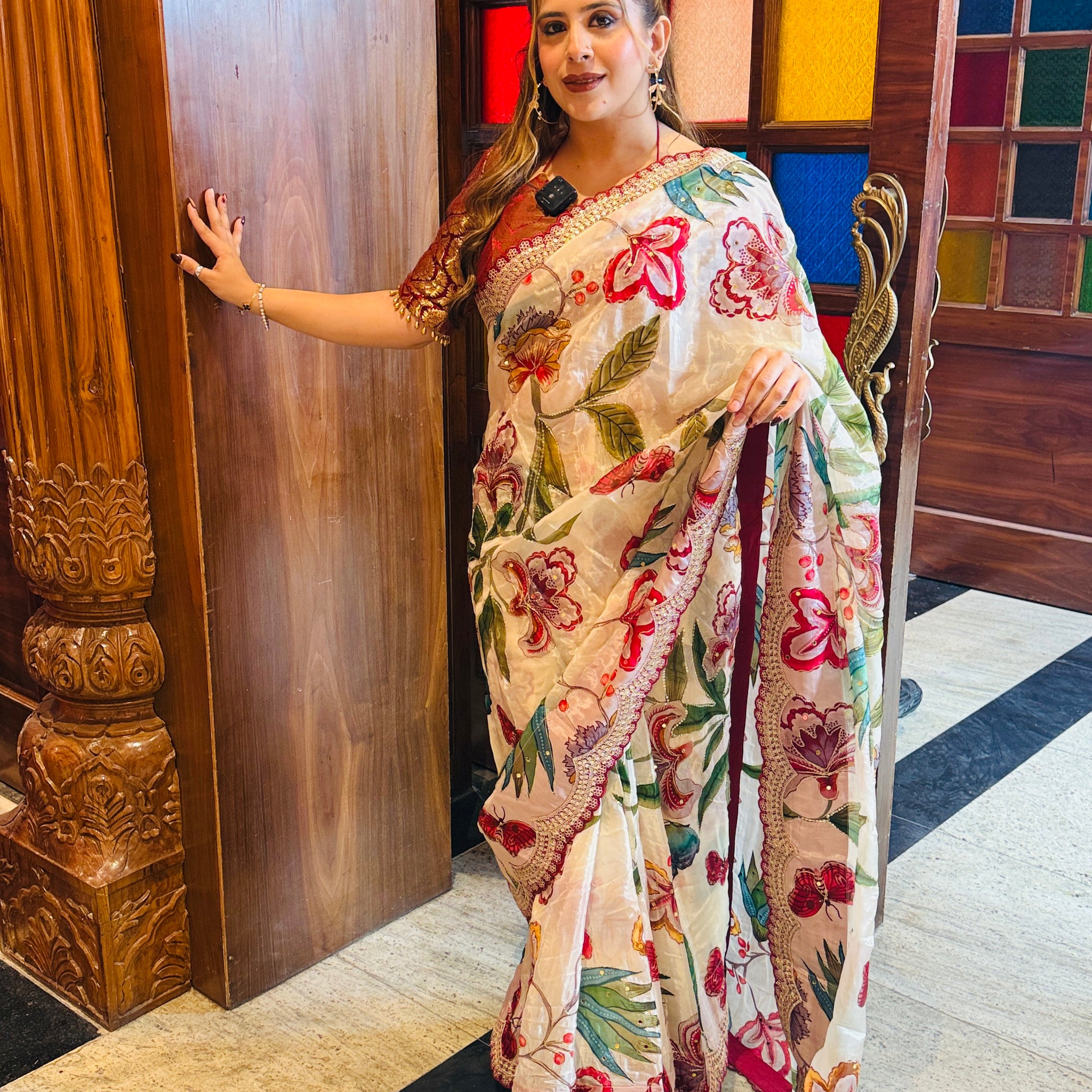 Cream of Festival Saree