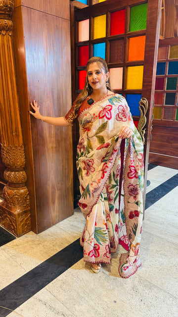 Cream of Festival Saree