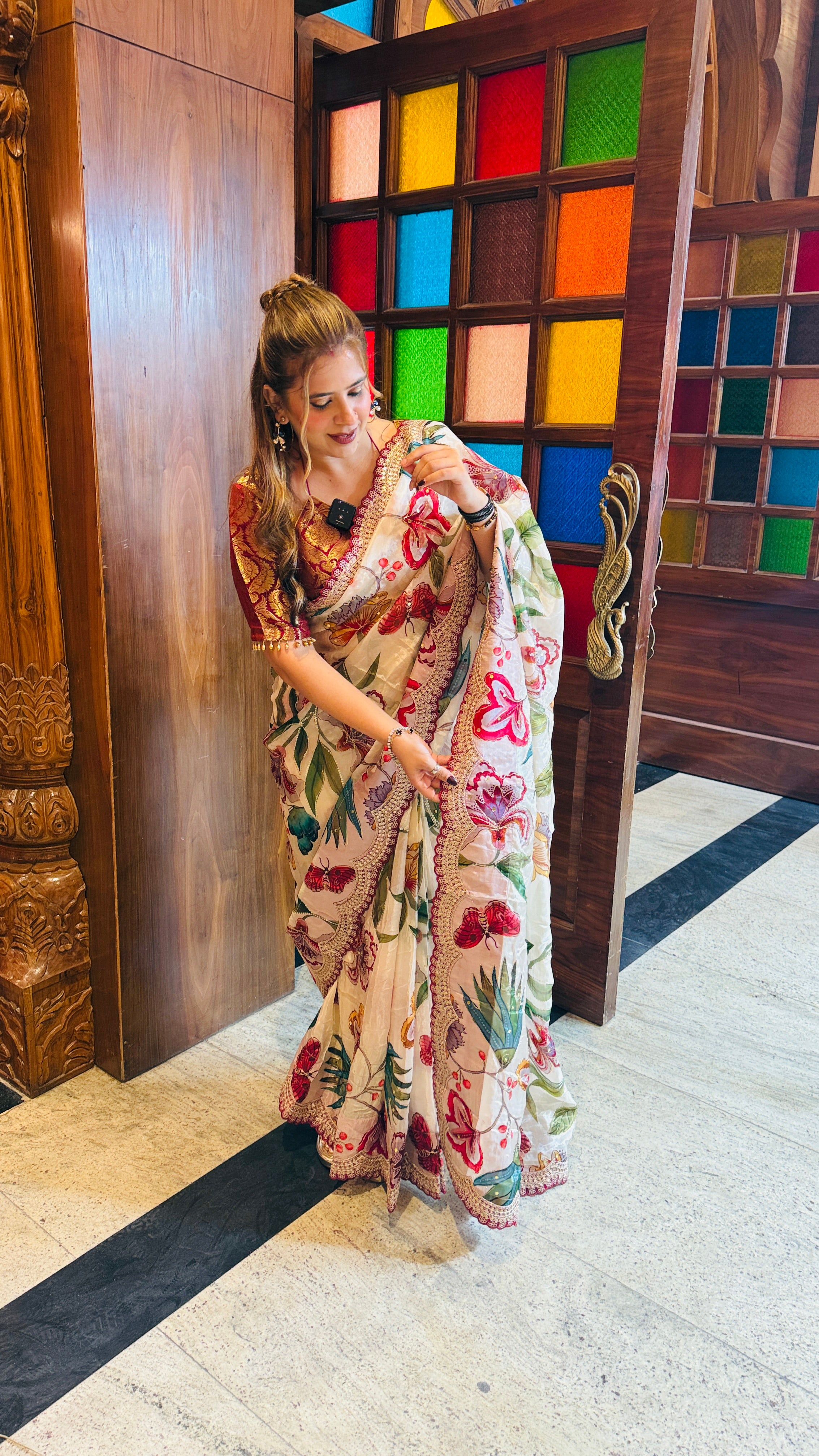 Cream of Festival Saree