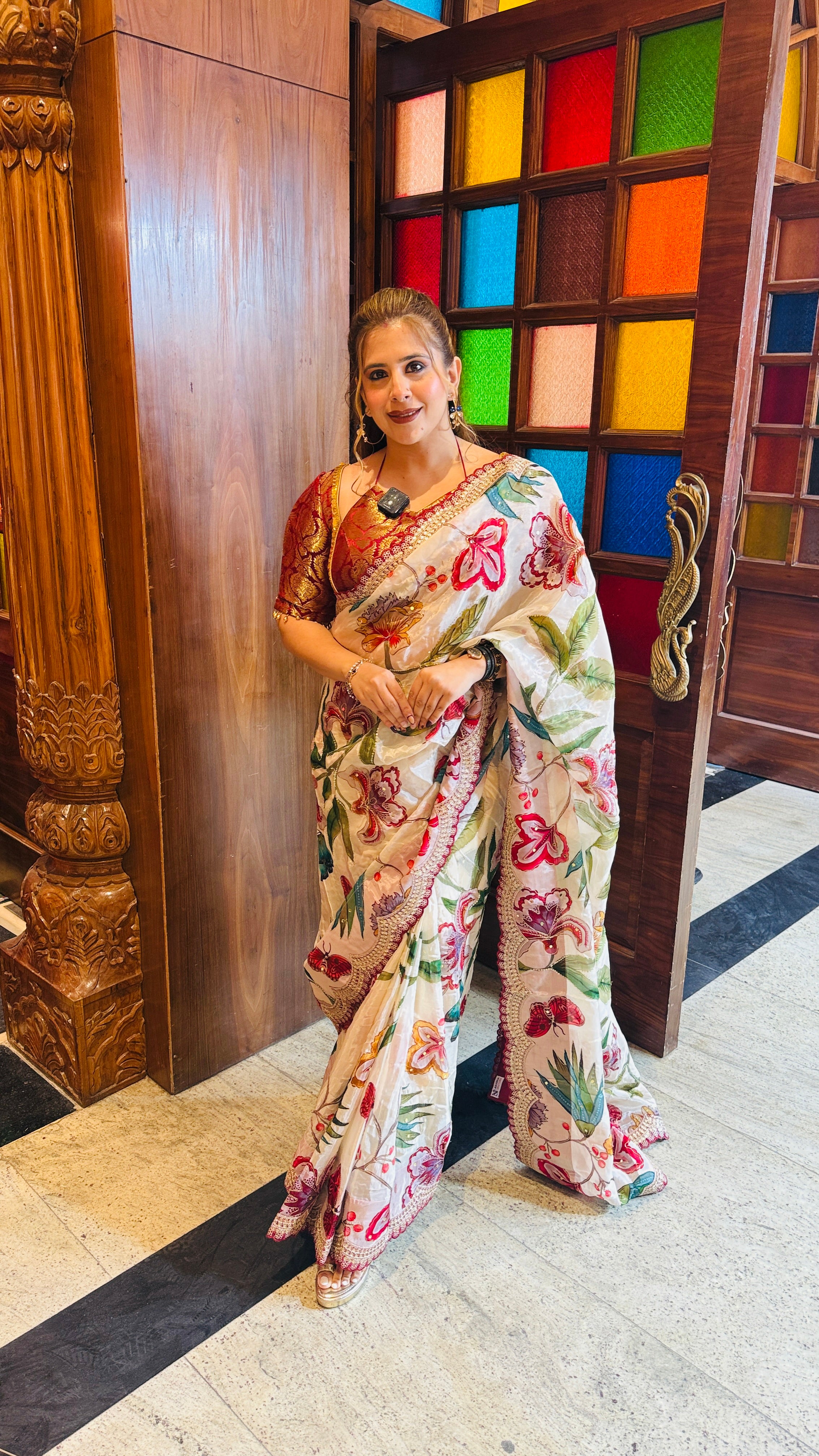 Cream of Festival Saree