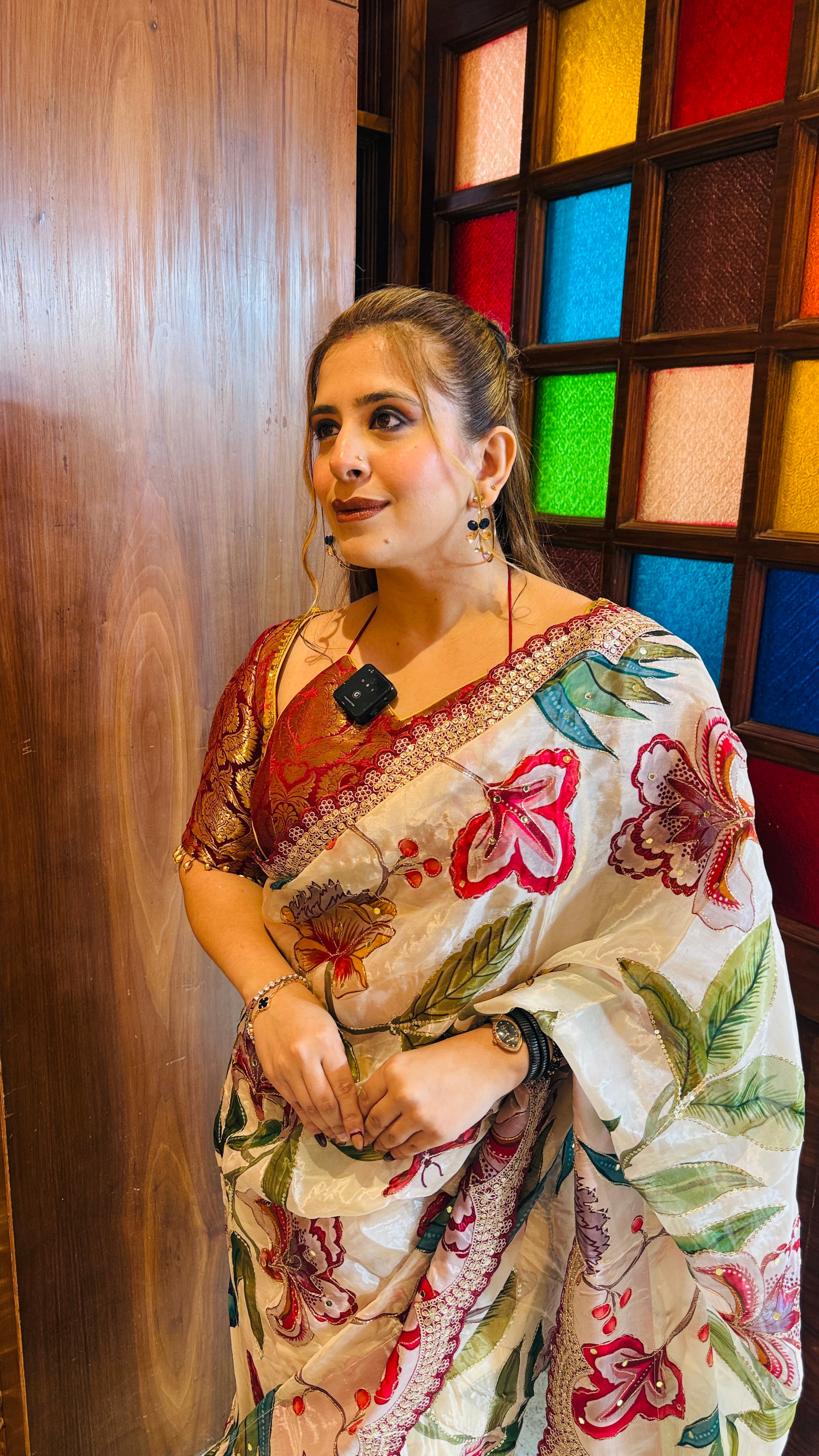 Cream of Festival Saree