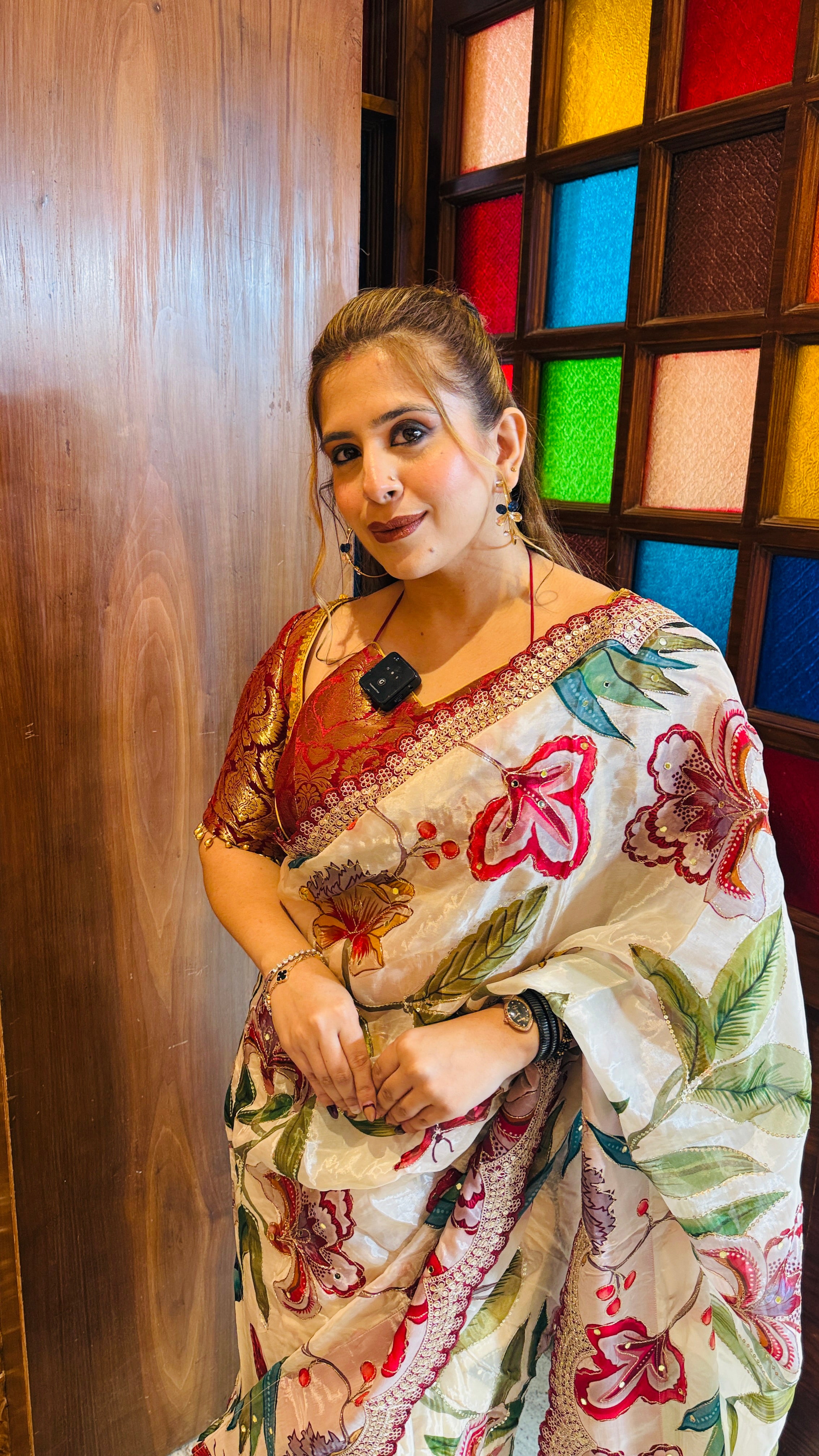 Cream of Festival Saree