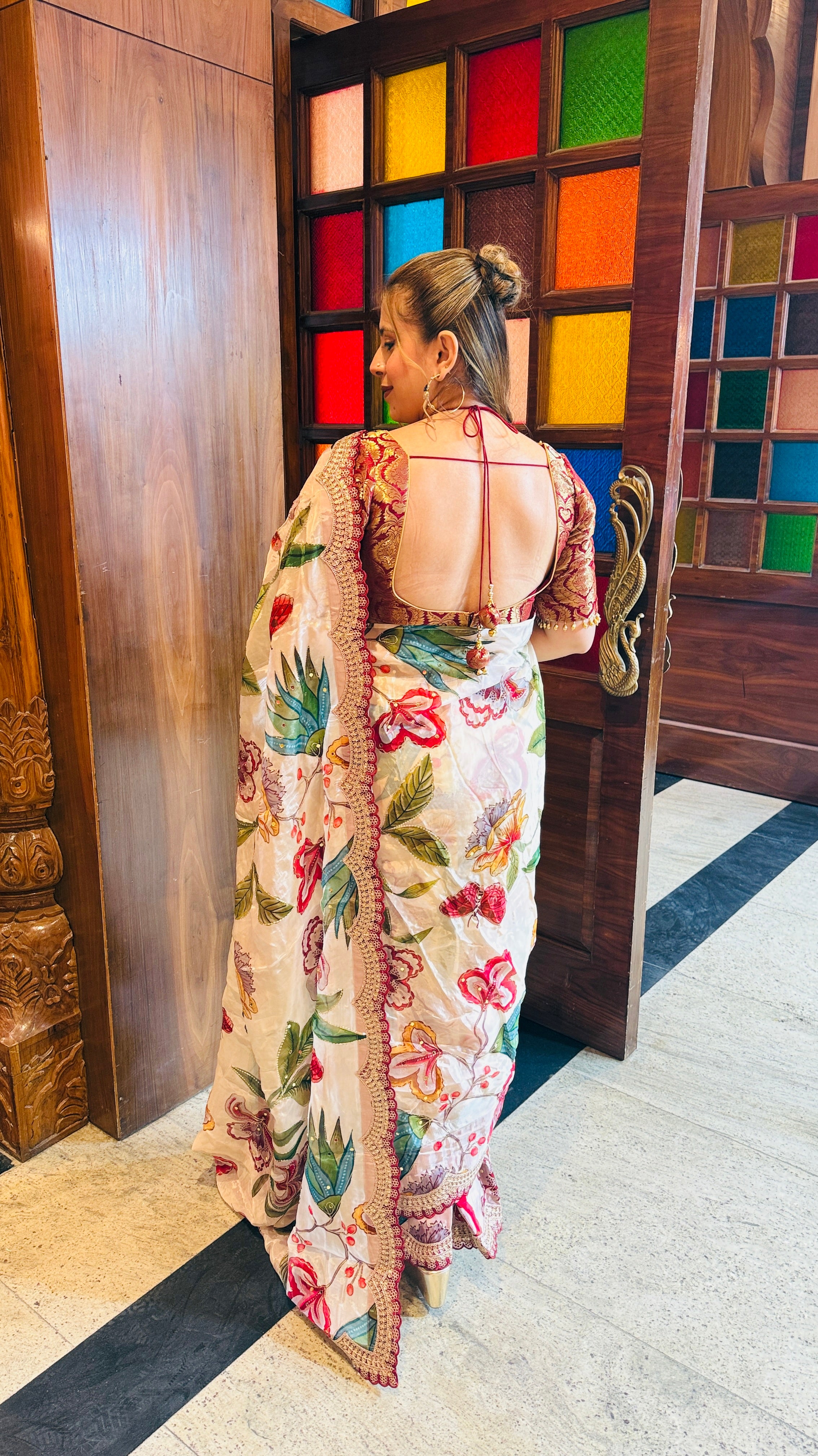 Cream of Festival Saree