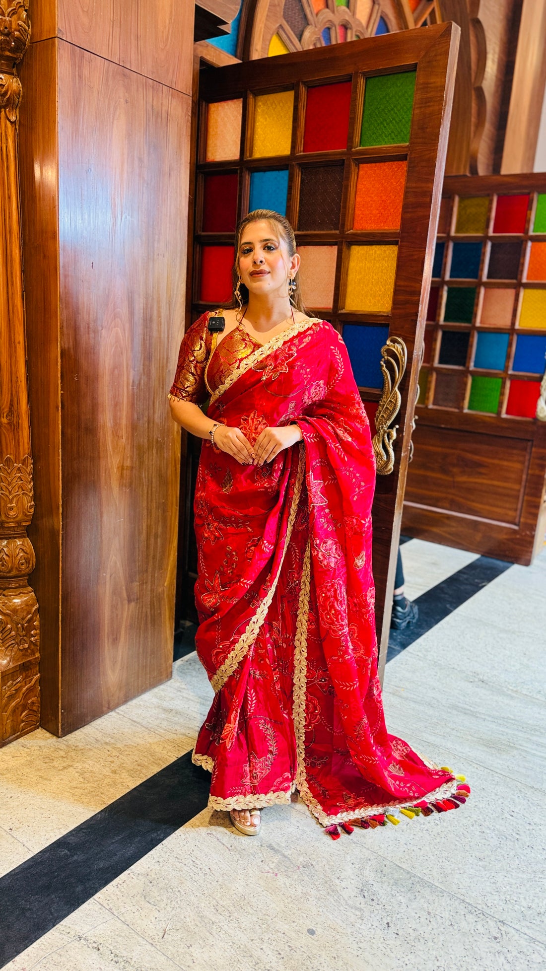 Maroon Festive Saree