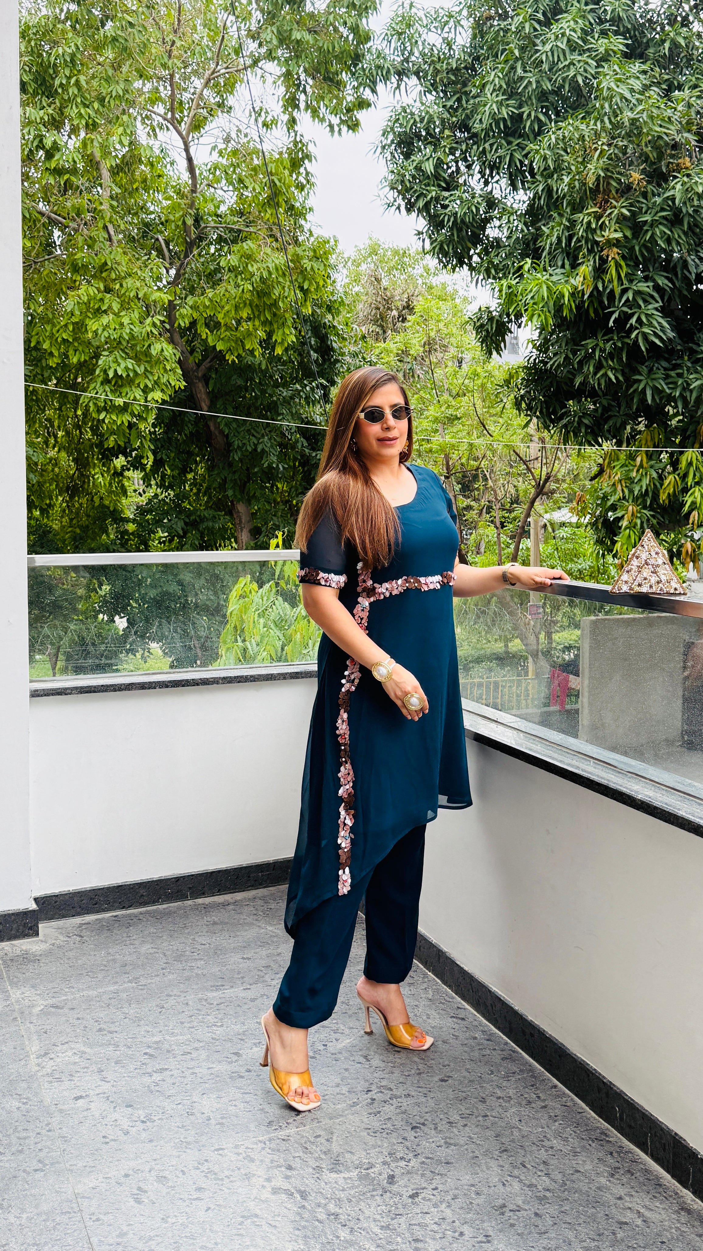 Peacock Rakhi Co-Ord