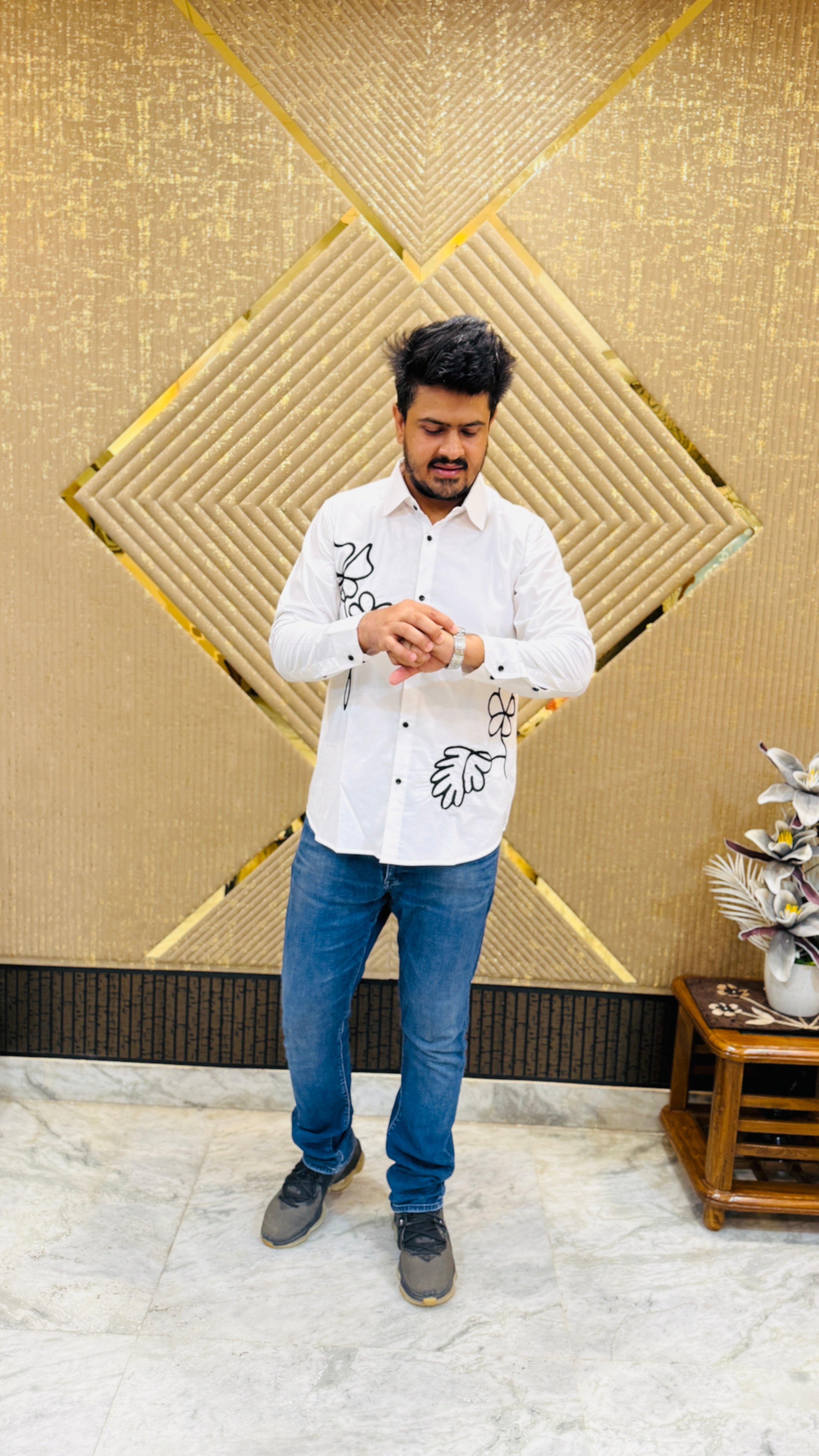 White Embroidered Shirt