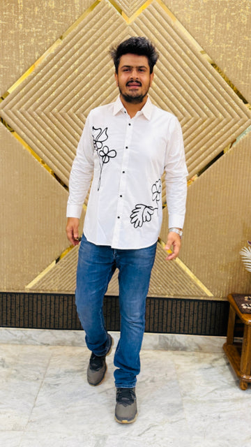 White Embroidered Shirt