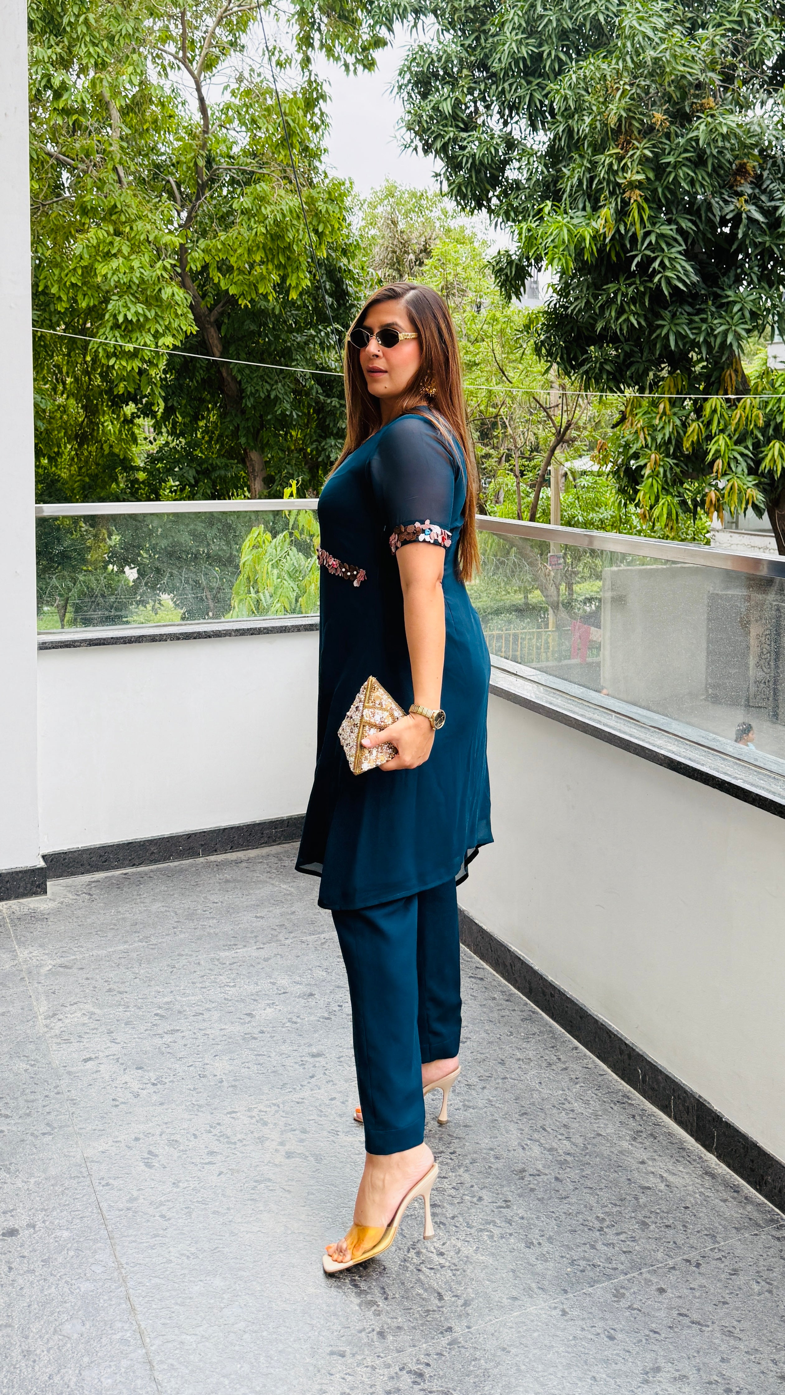 Peacock Rakhi Co-Ord