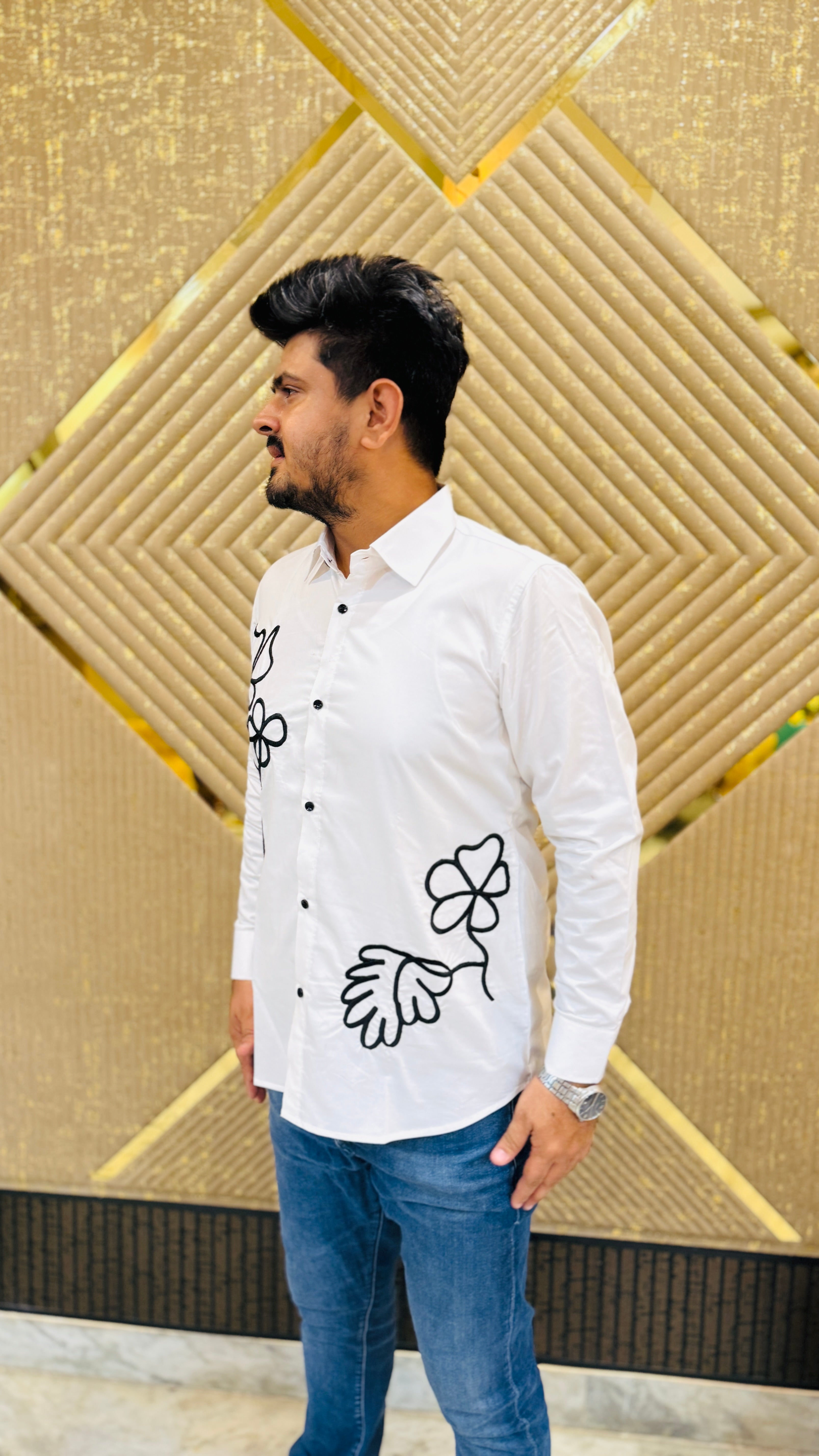 White Embroidered Shirt
