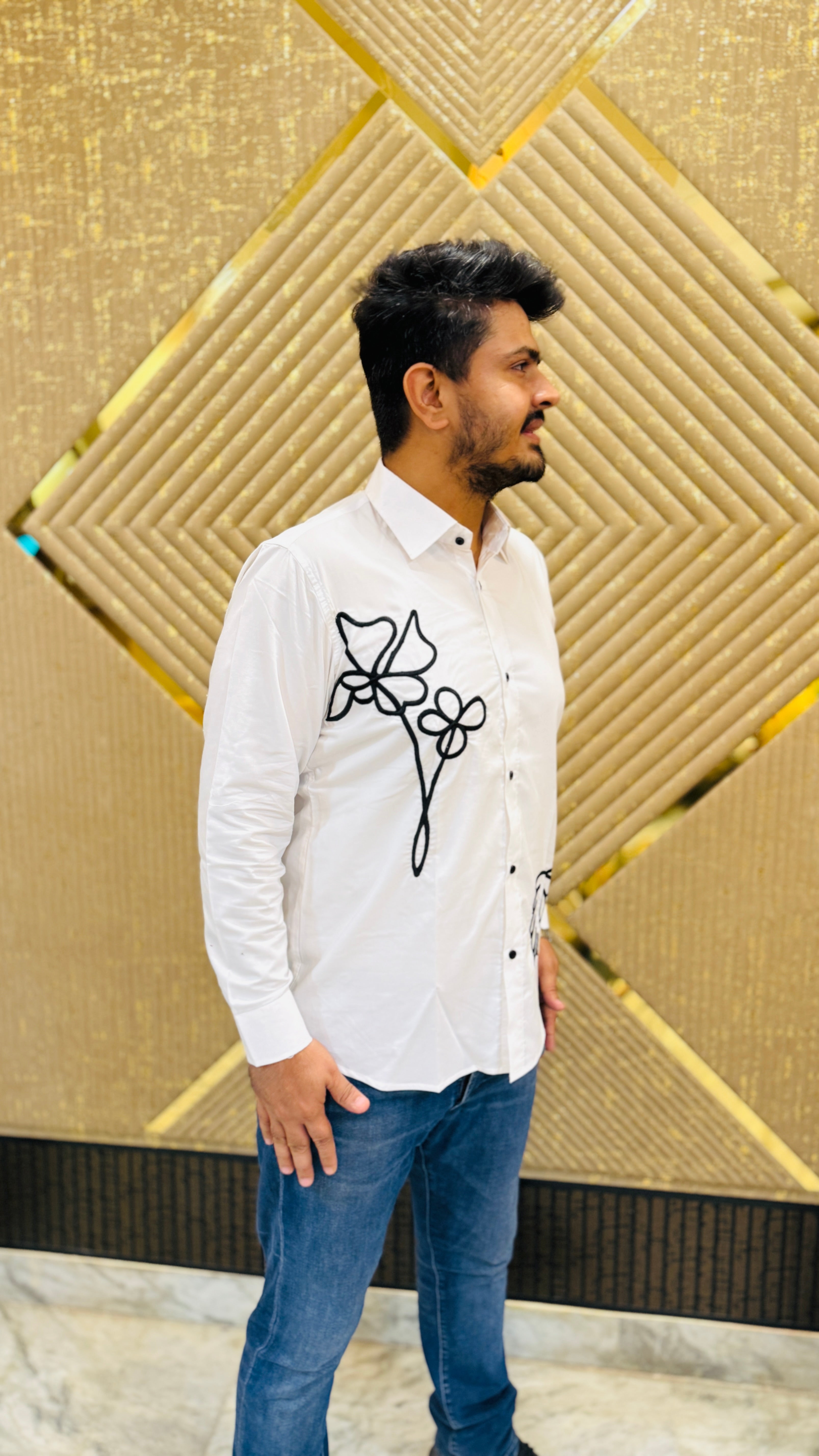 White Embroidered Shirt