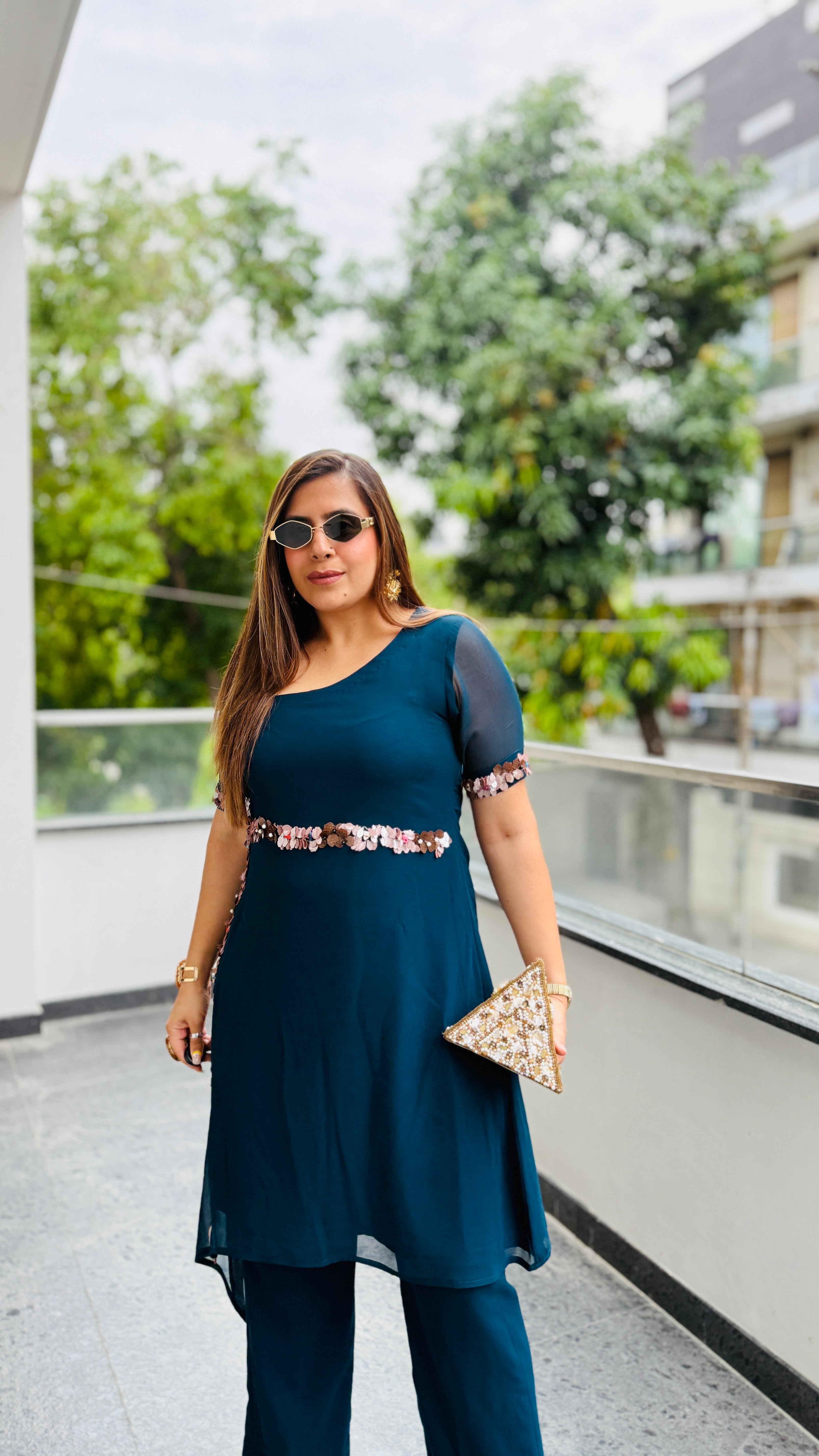 Peacock Rakhi Co-Ord