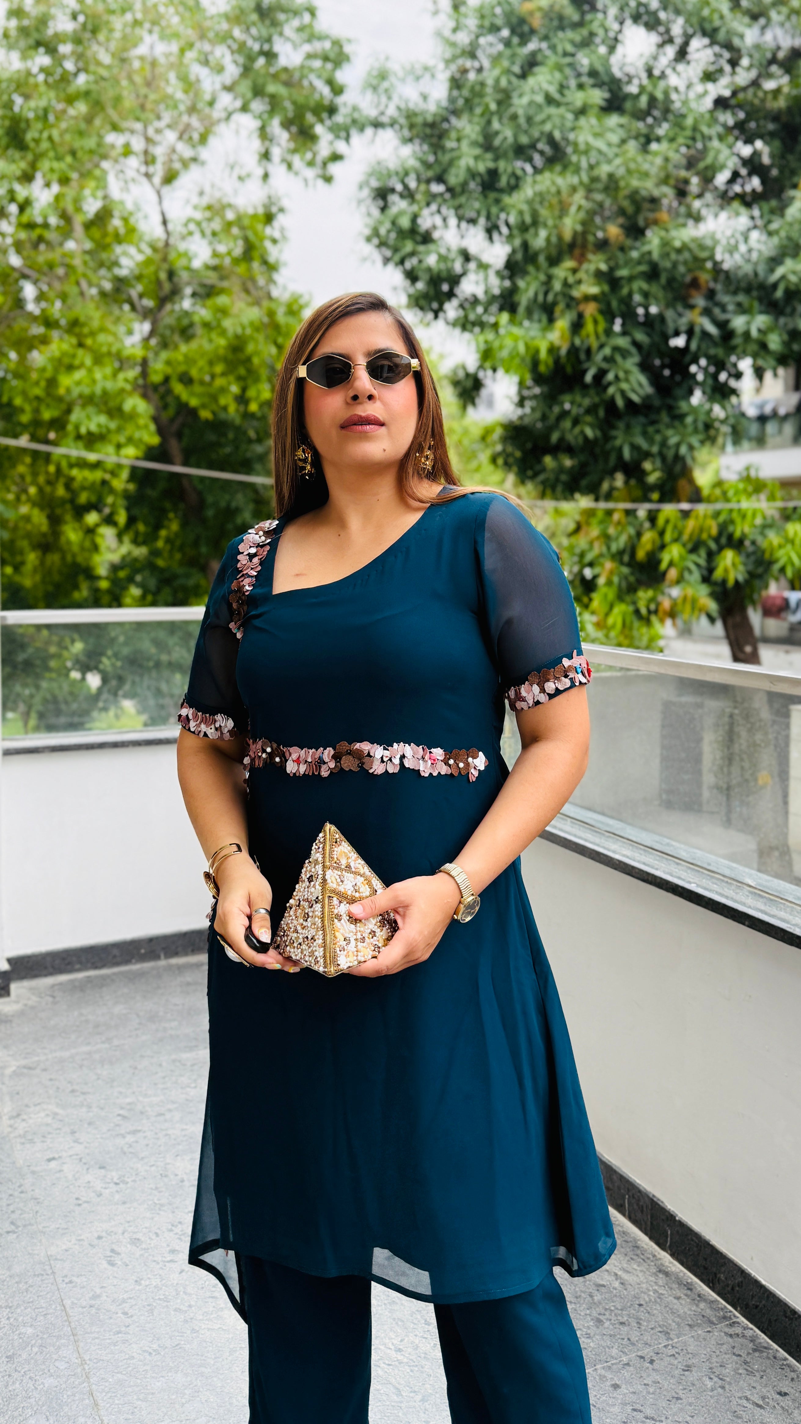 Peacock Rakhi Co-Ord