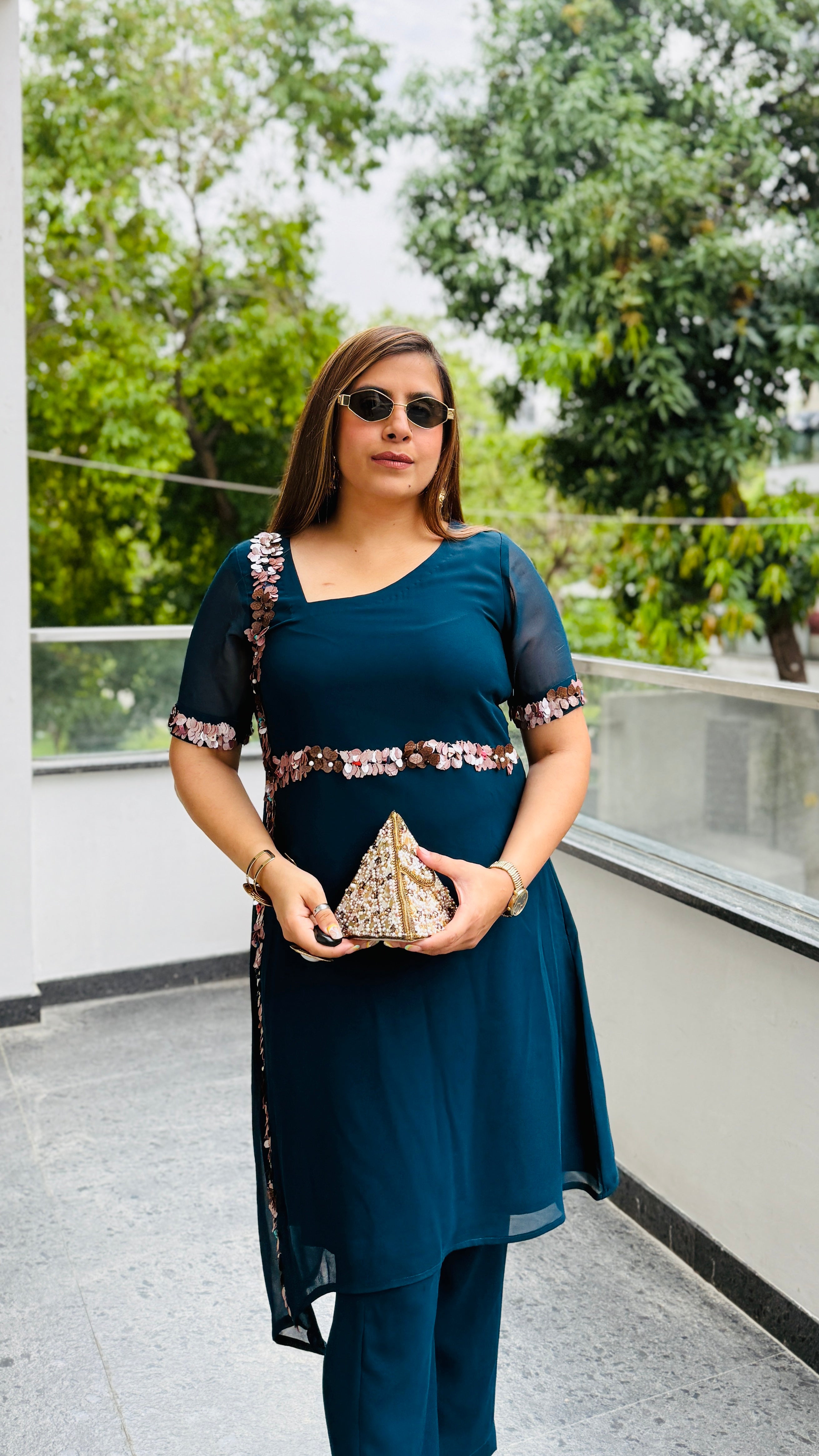 Peacock Rakhi Co-Ord