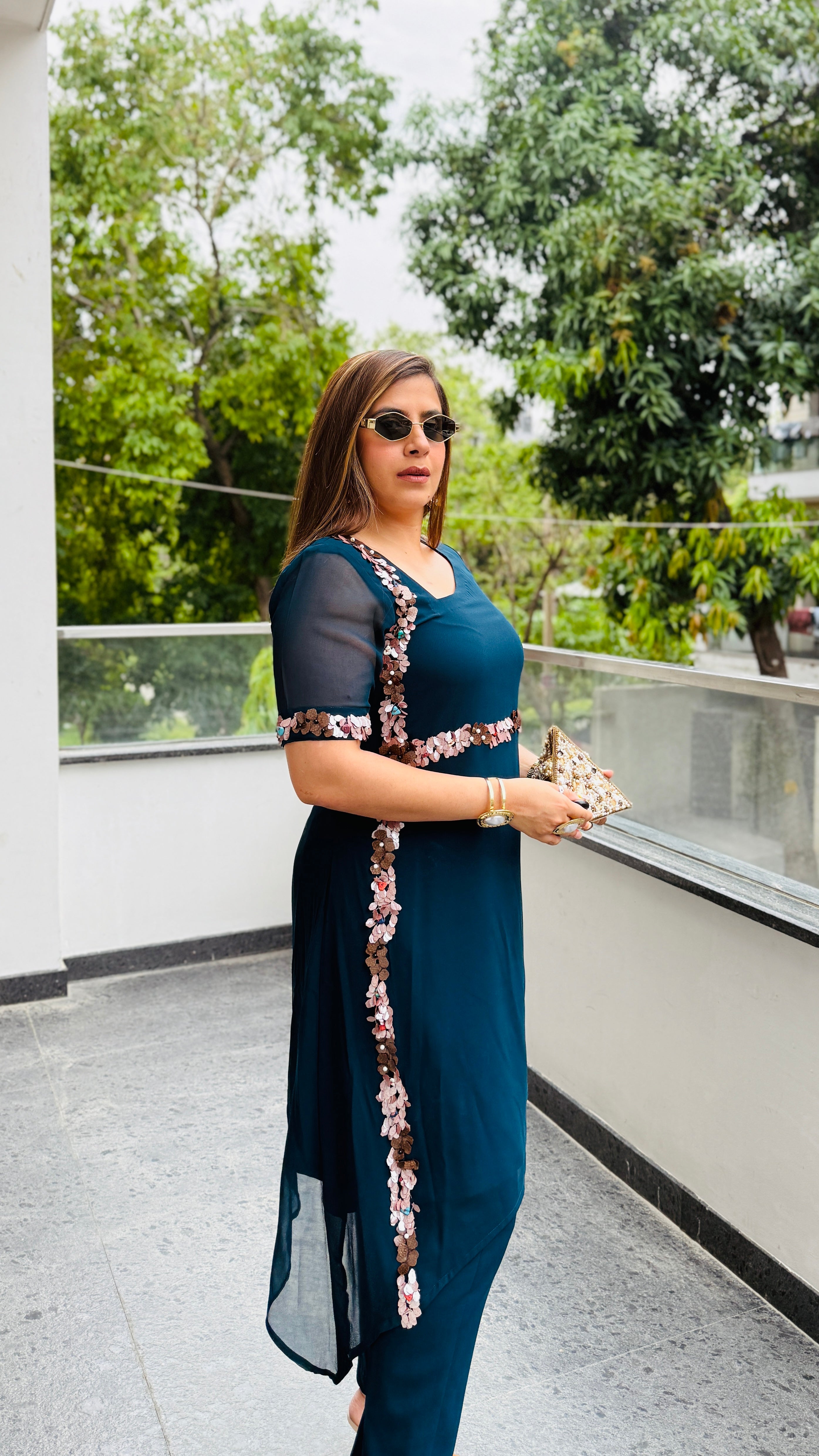 Peacock Rakhi Co-Ord