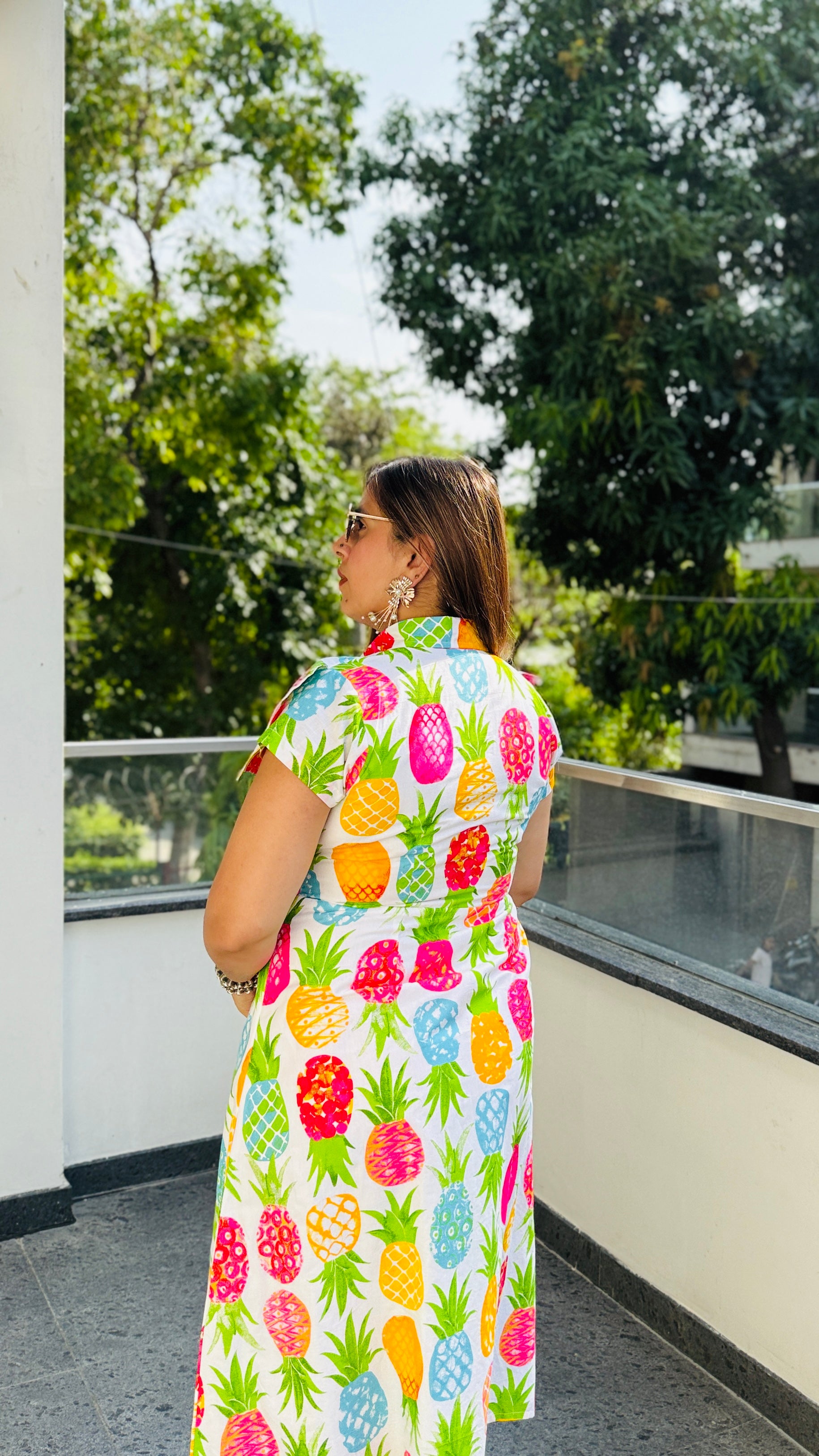 Pineapple Vacay Midi Dress