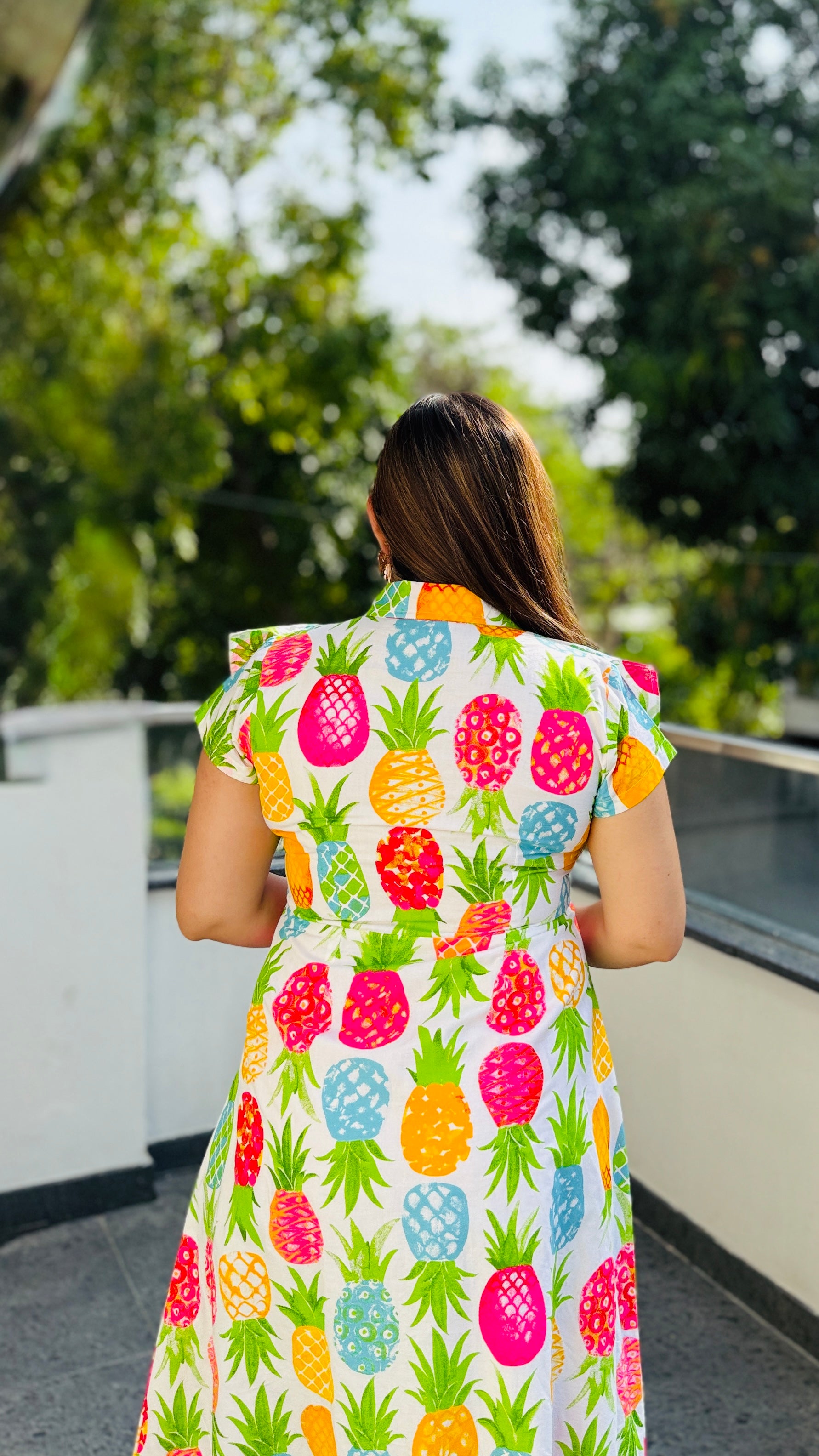 Pineapple Vacay Midi Dress