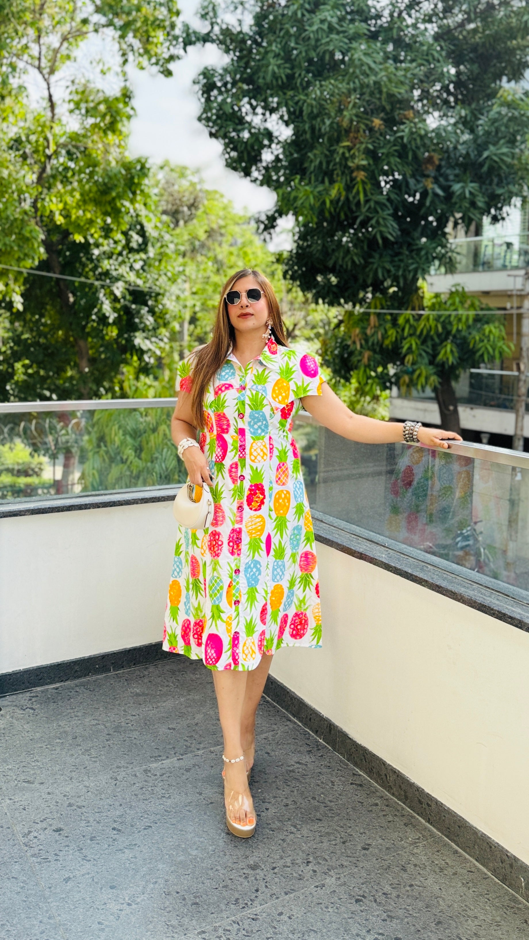 Pineapple Vacay Midi Dress
