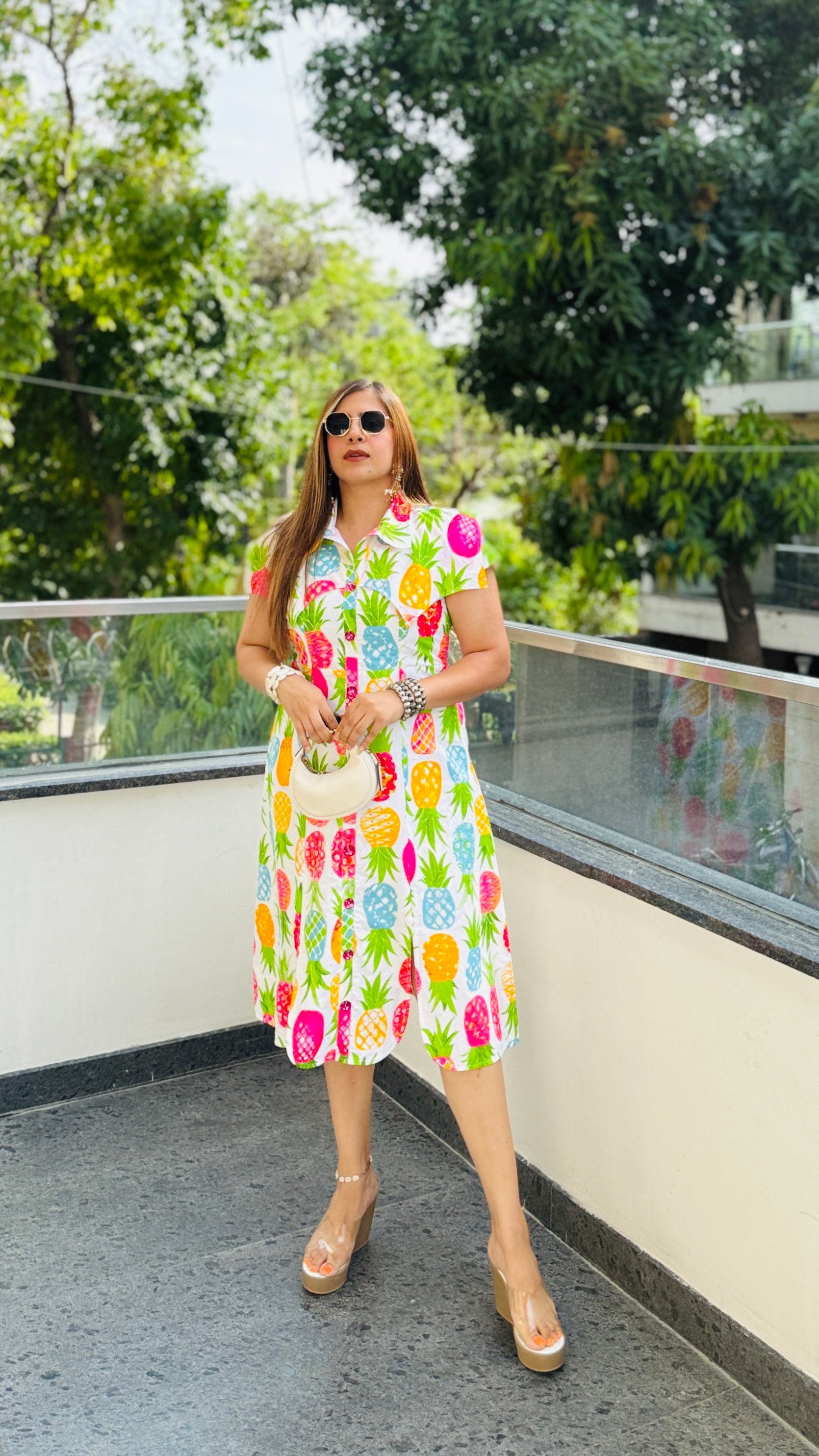 Pineapple Vacay Midi Dress