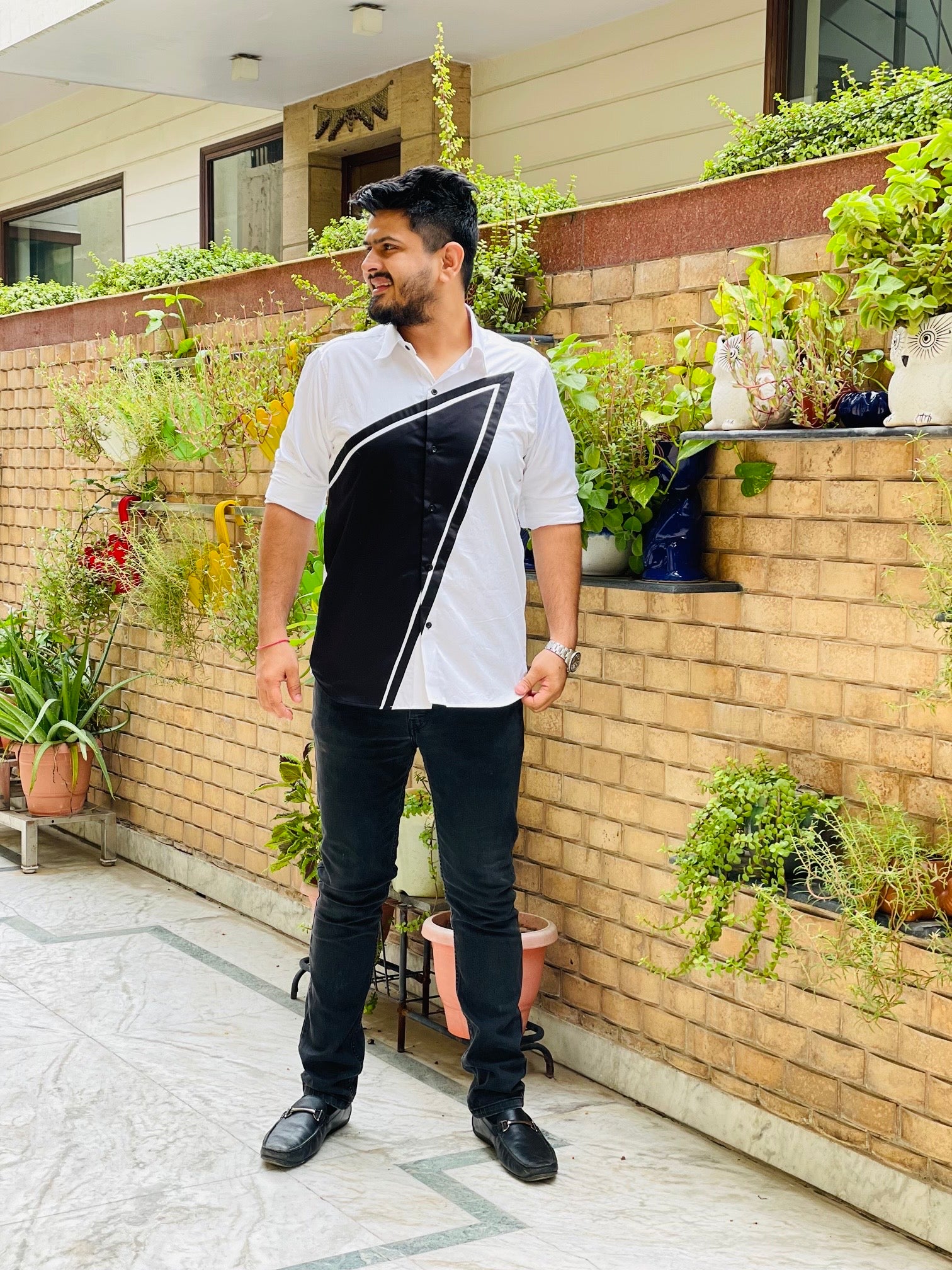 Menswear Diagonal Fun Black