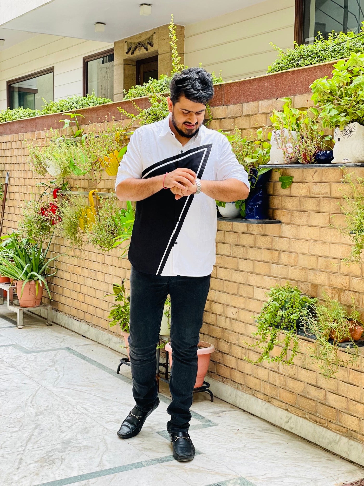 Menswear Diagonal Fun Black