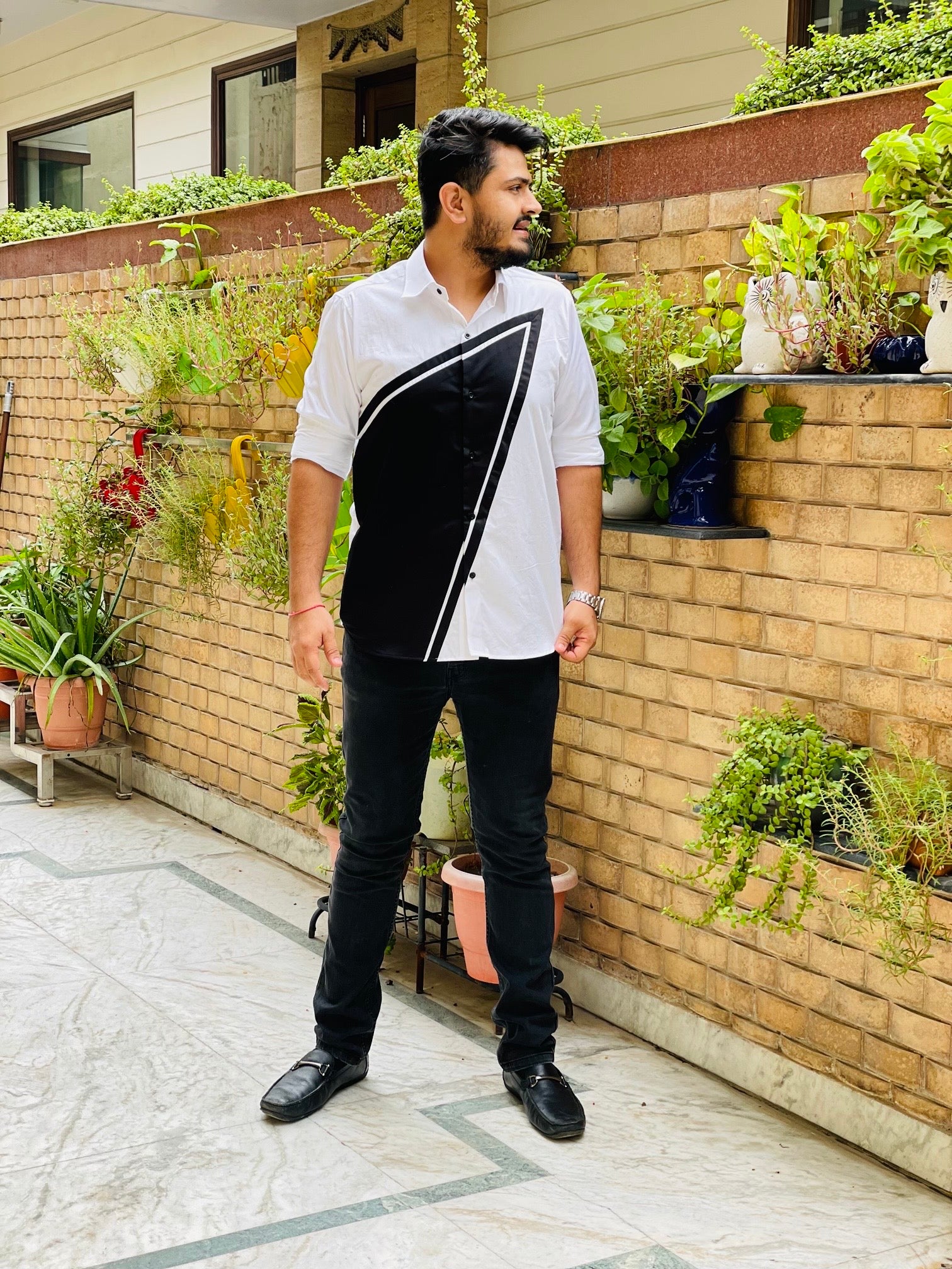 Menswear Diagonal Fun Black