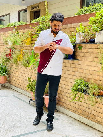 Menswear Diagonal Fun Maroon