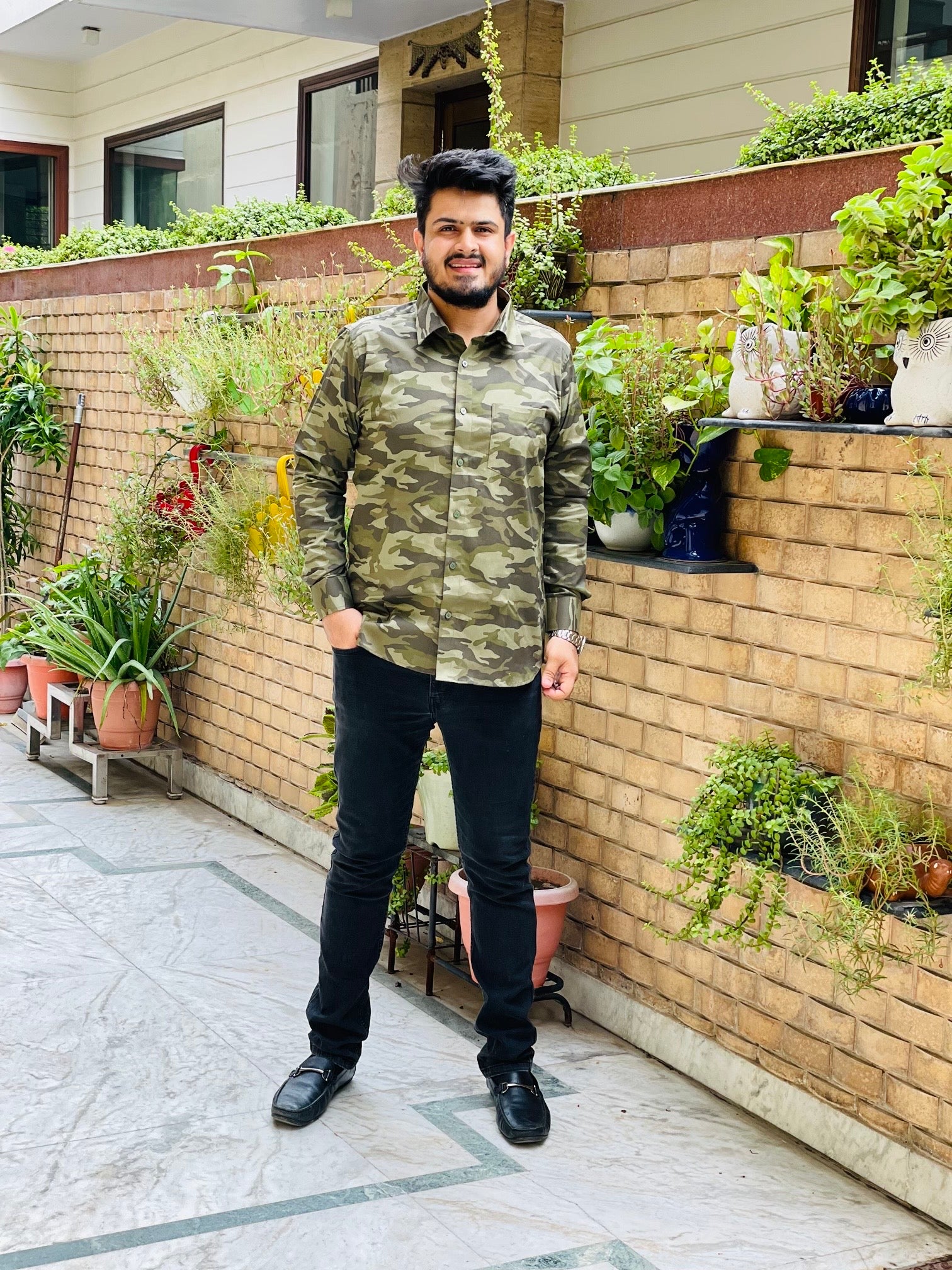 Menswear Olive Army Shirt