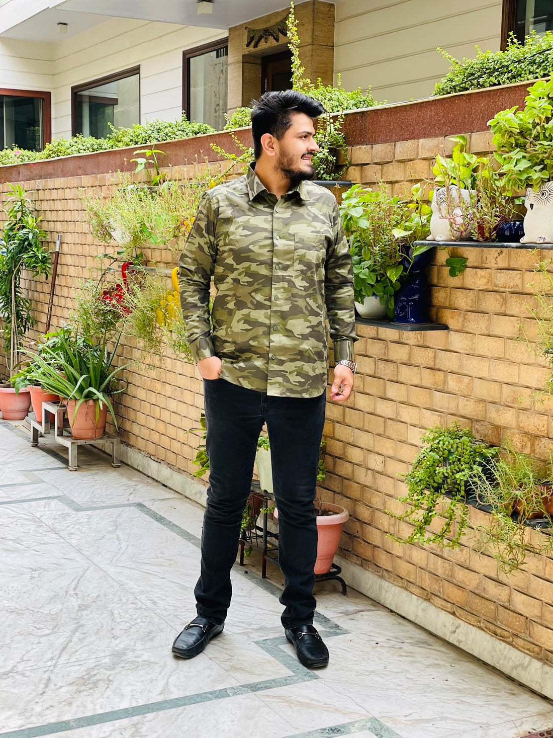 Menswear Olive Army Shirt