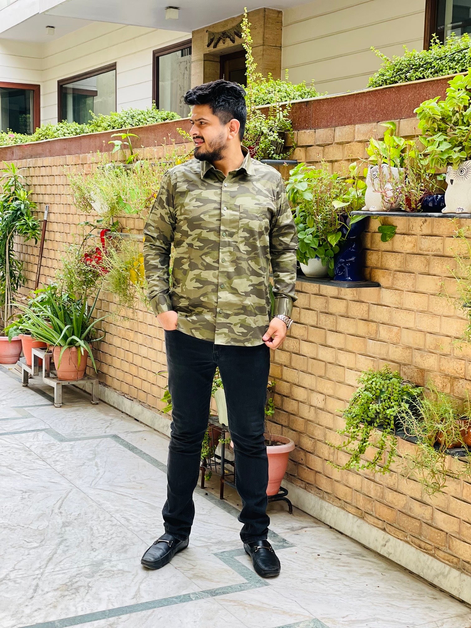 Menswear Olive Army Shirt