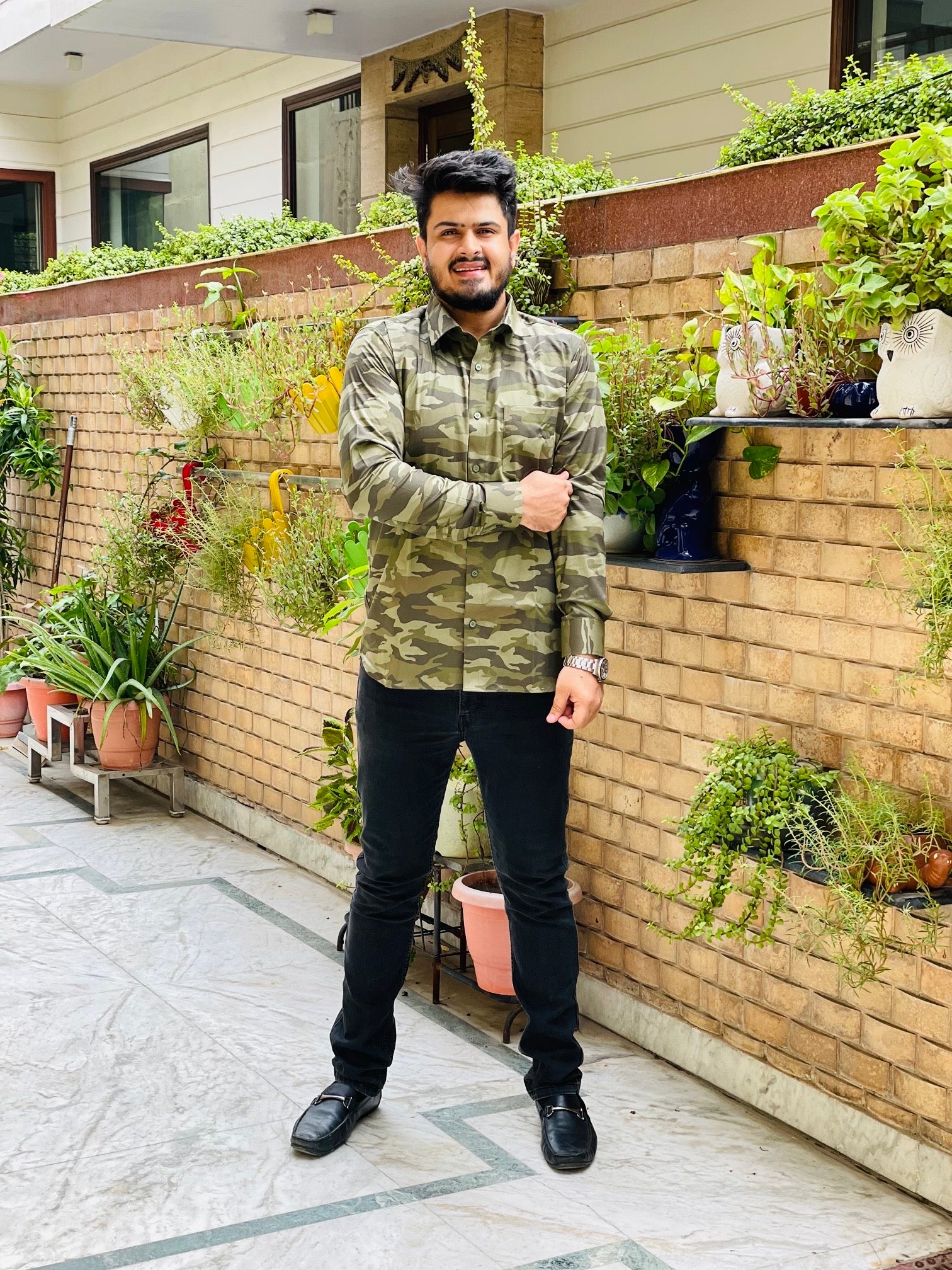 Menswear Olive Army Shirt