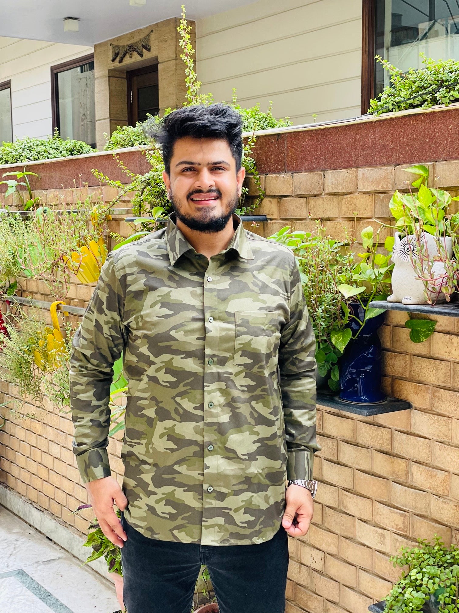 Menswear Olive Army Shirt