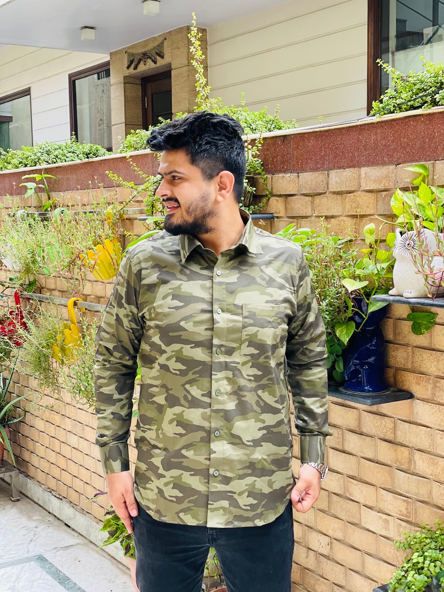 Menswear Olive Army Shirt