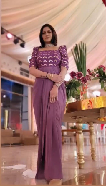 Mauve Sequin Drape