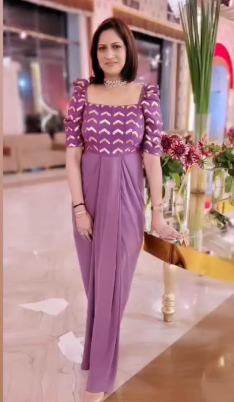 Mauve Sequin Drape