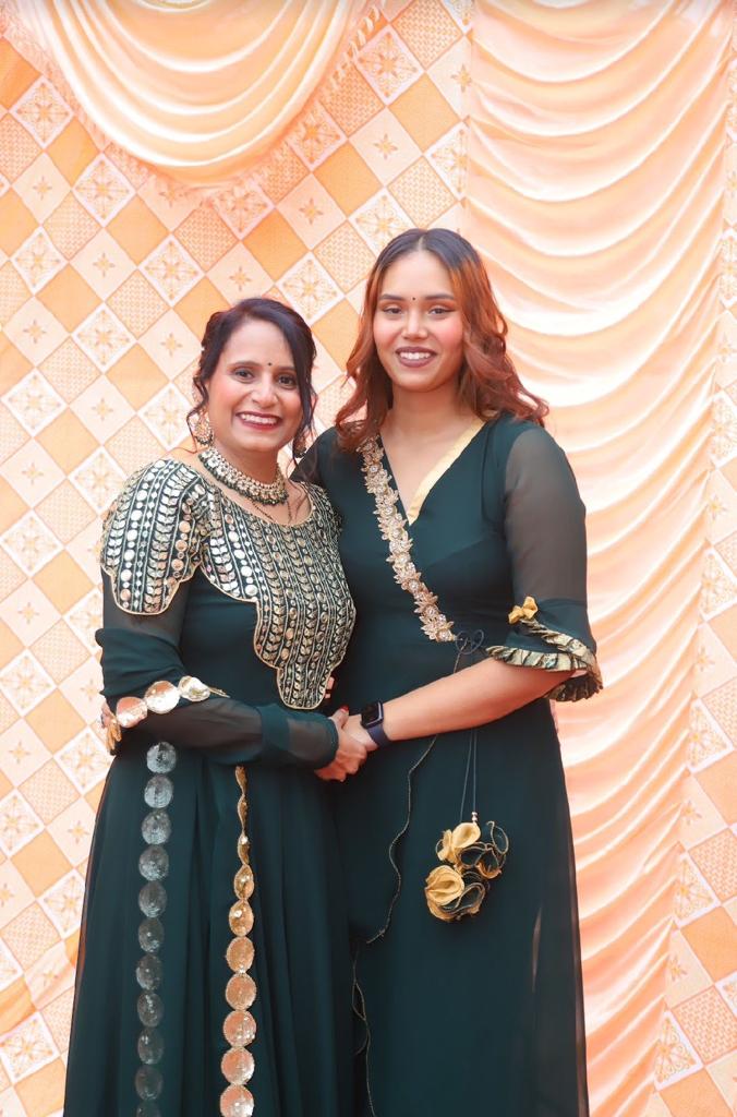 Bottle Green Faux Mirror Anarkali