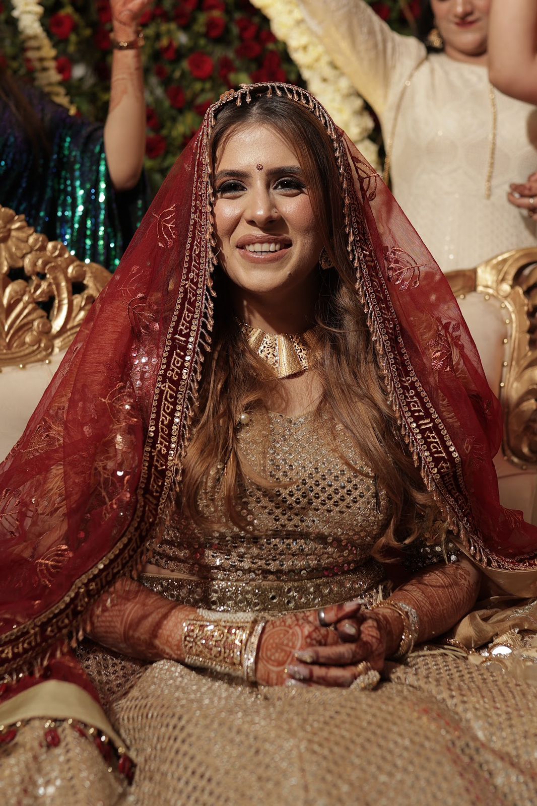 Maroon Sada Saubhagyavati Dupatta