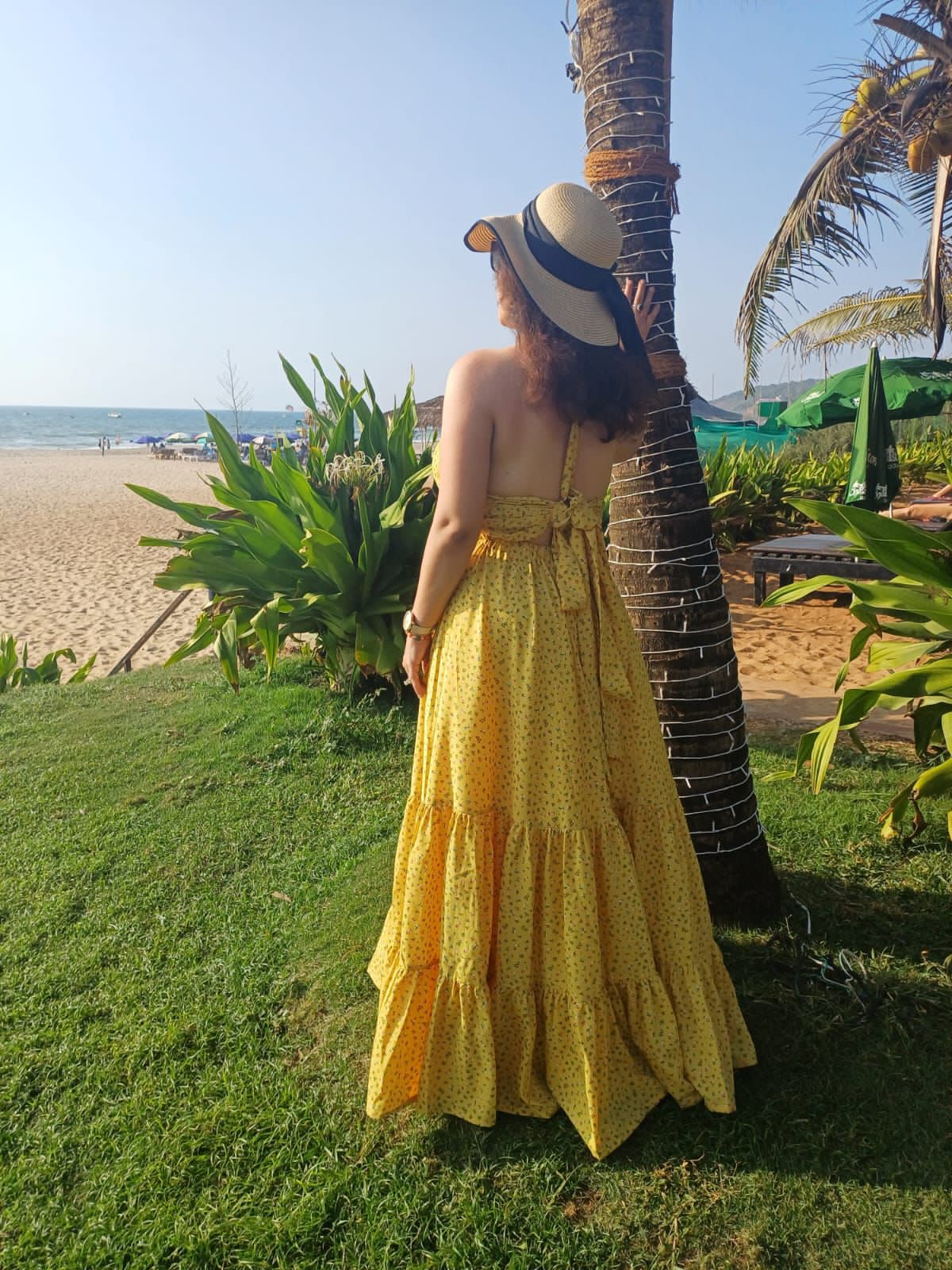 Yellow Mini Floral Maxi
