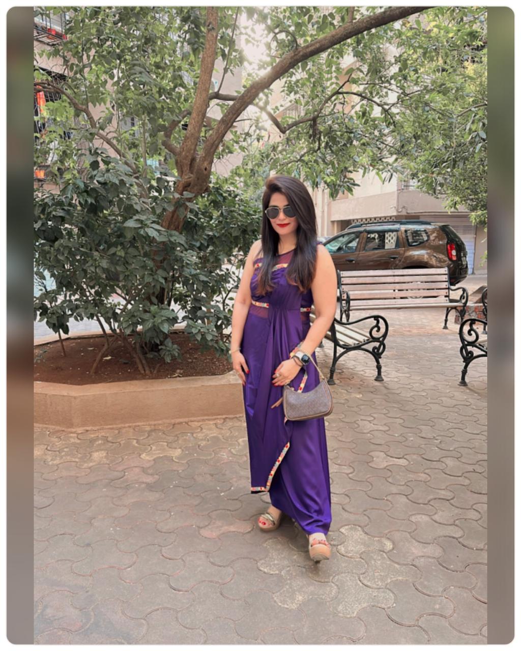 Purple Festive Drape