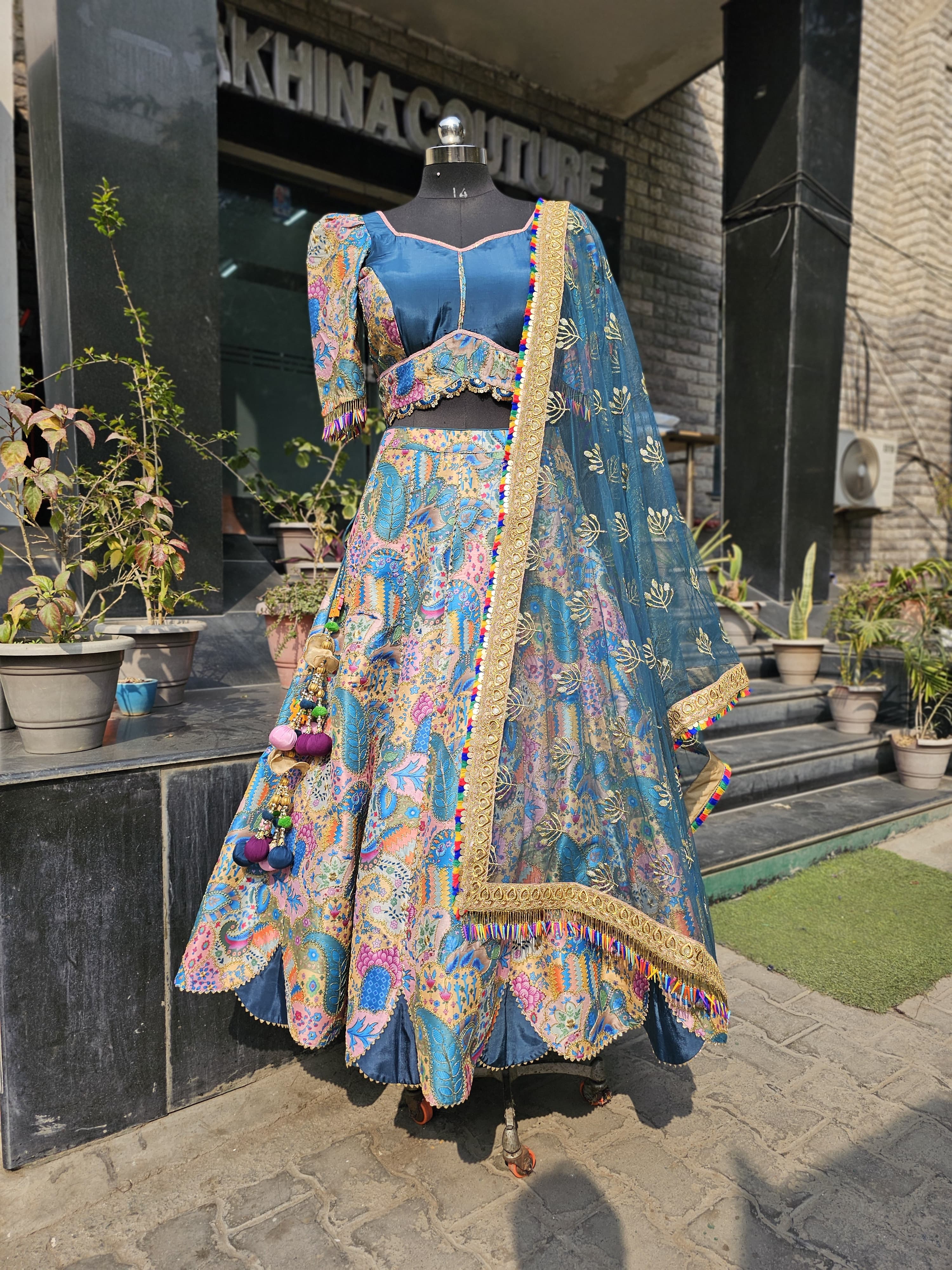 Peacock Silk Lehenga