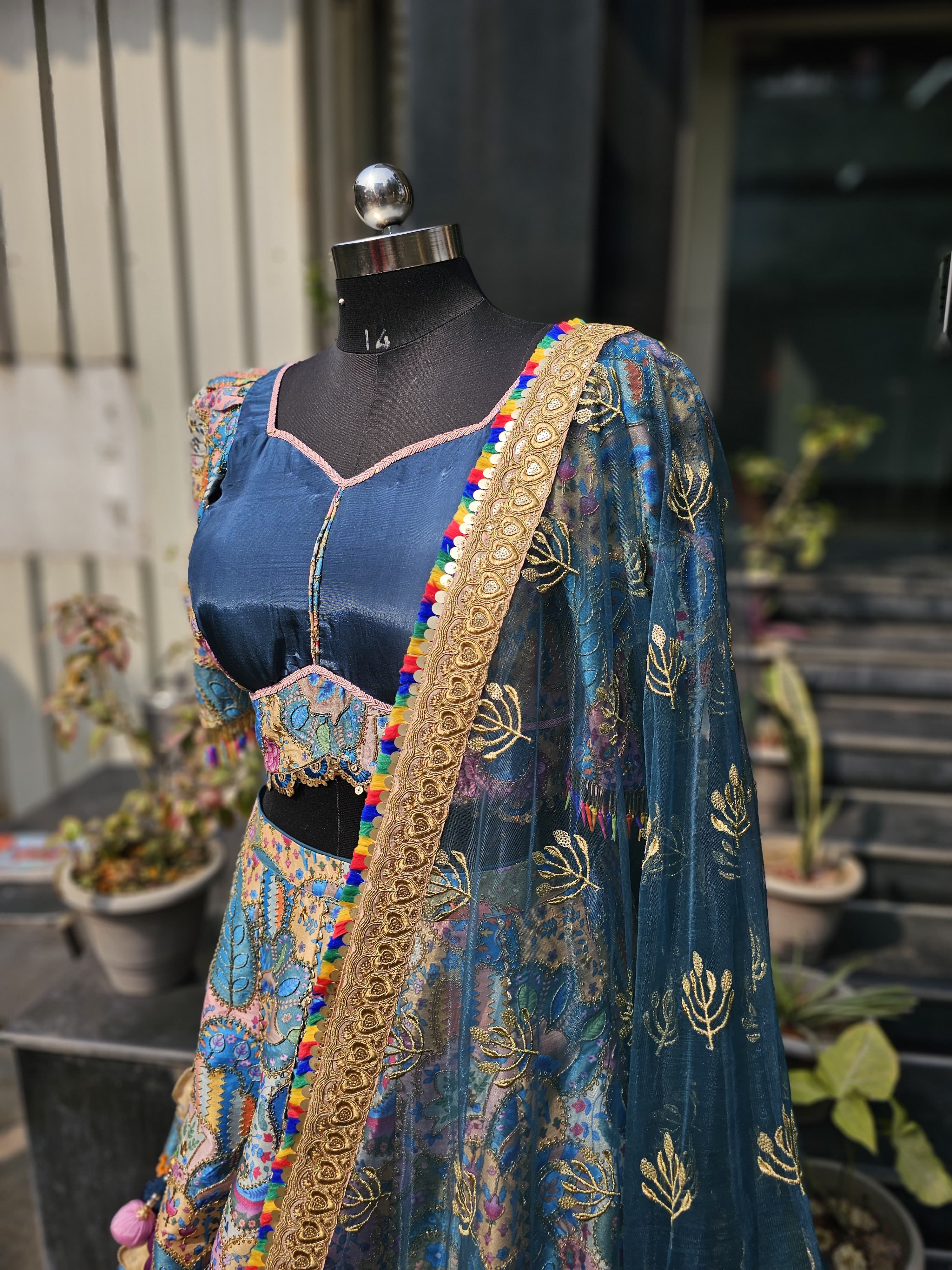 Peacock Silk Lehenga