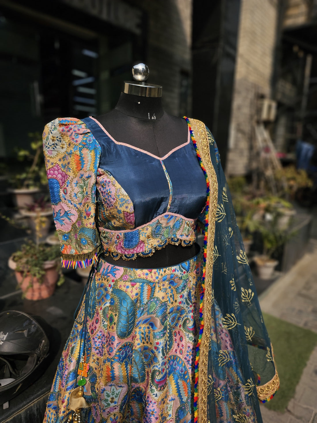 Peacock Silk Lehenga
