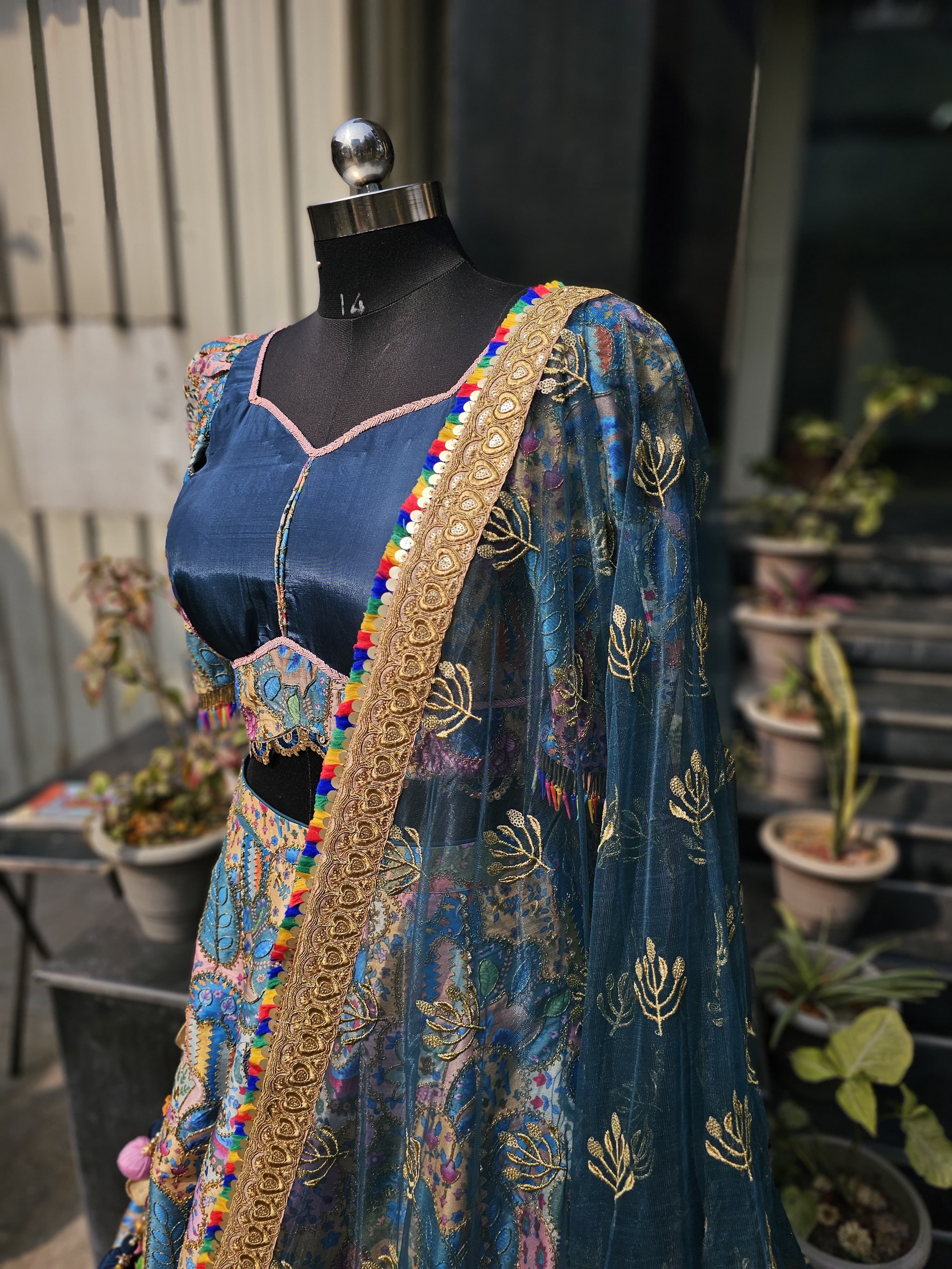 Peacock Silk Lehenga